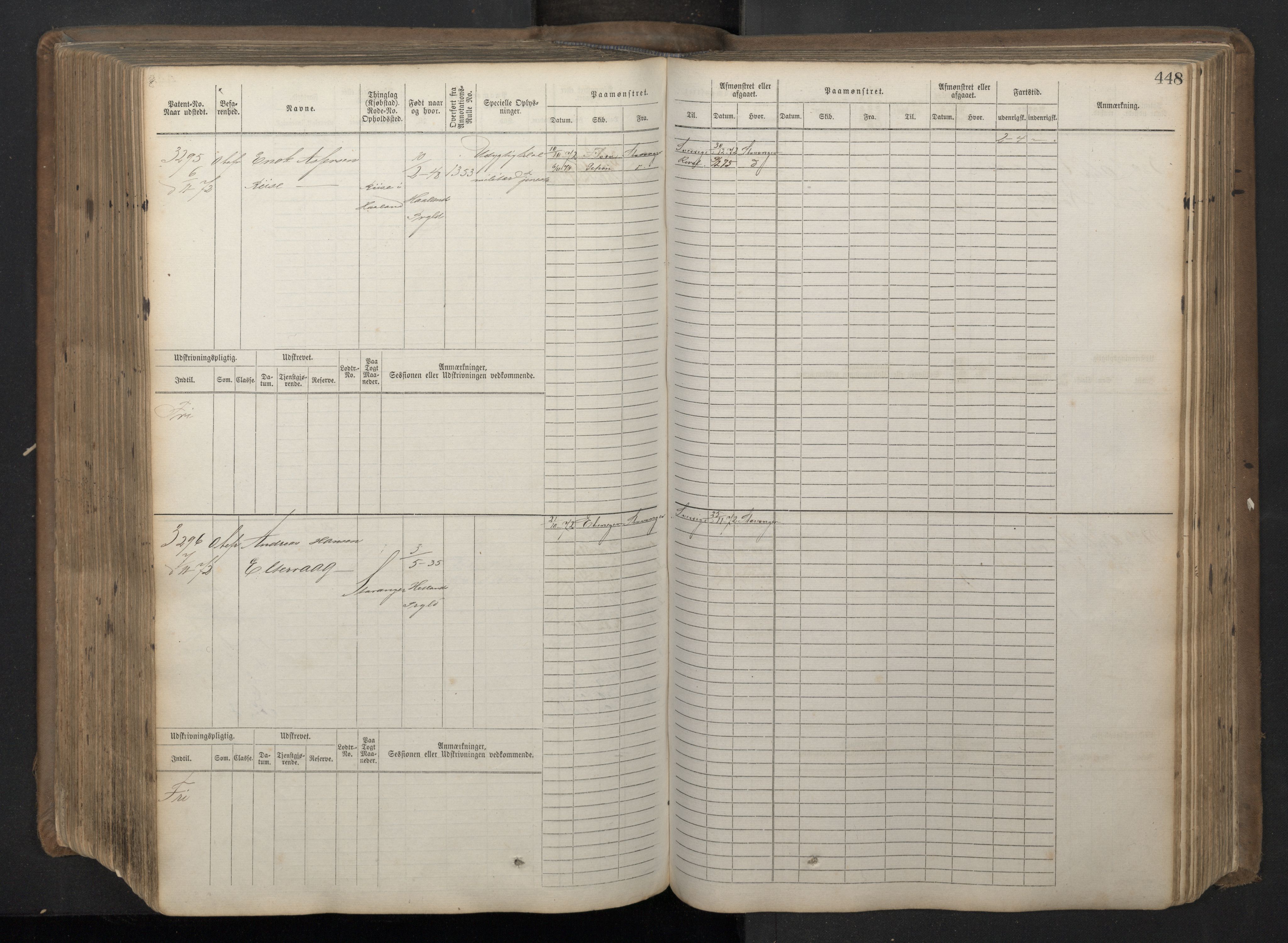 Stavanger sjømannskontor, AV/SAST-A-102006/F/Fb/Fbb/L0018: Sjøfartshovedrulle patnentnr. 2402-3602 (dublett), 1869, p. 452