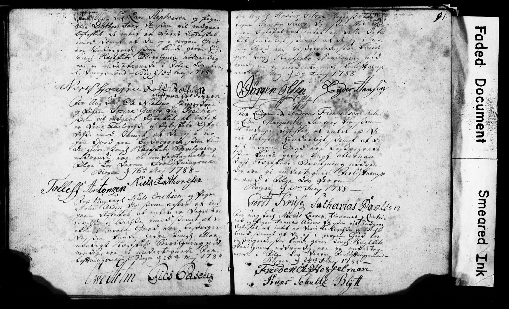 Korskirken sokneprestembete, AV/SAB-A-76101: Best man's statements no. II.5.1, 1776-1816, p. 91