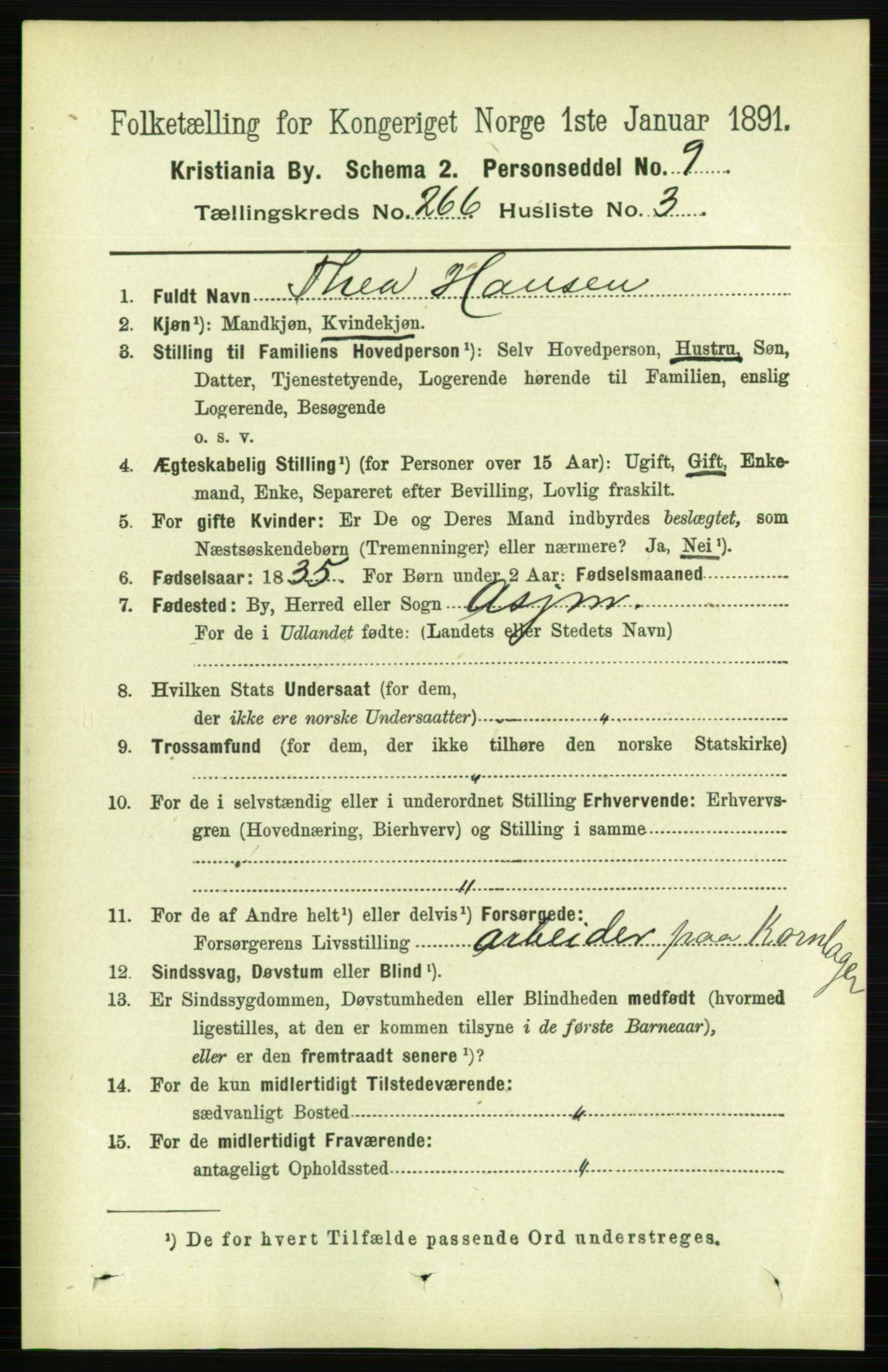 RA, 1891 census for 0301 Kristiania, 1891, p. 161224