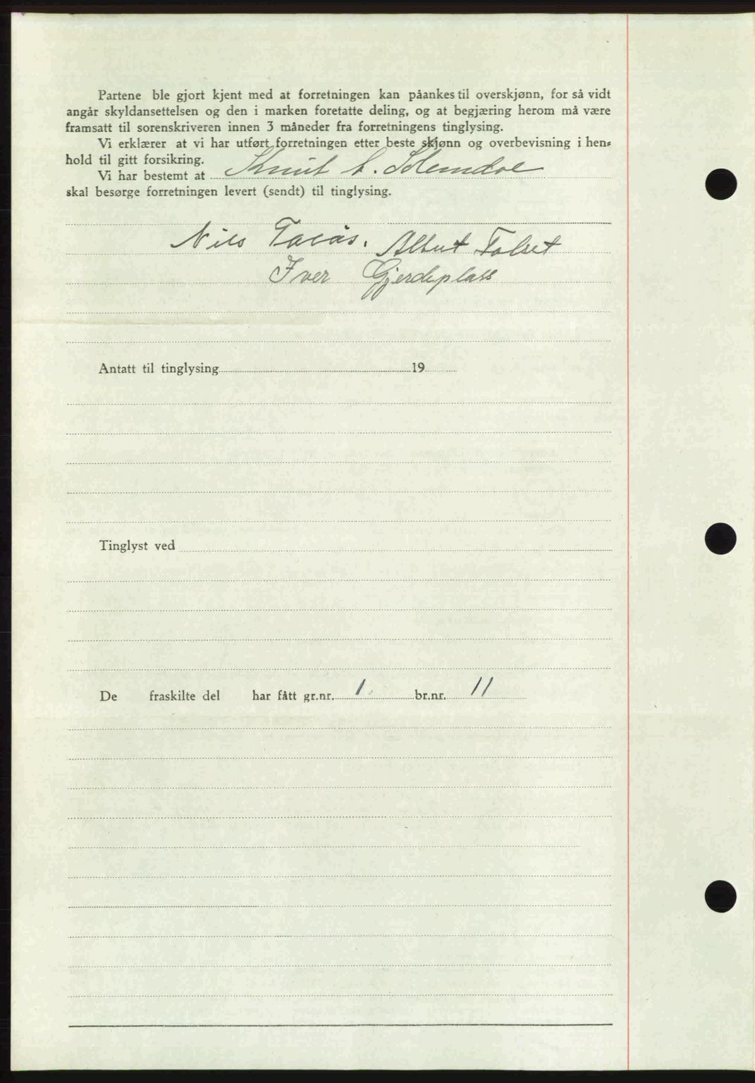 Romsdal sorenskriveri, AV/SAT-A-4149/1/2/2C: Mortgage book no. A21, 1946-1946, Diary no: : 2589/1946