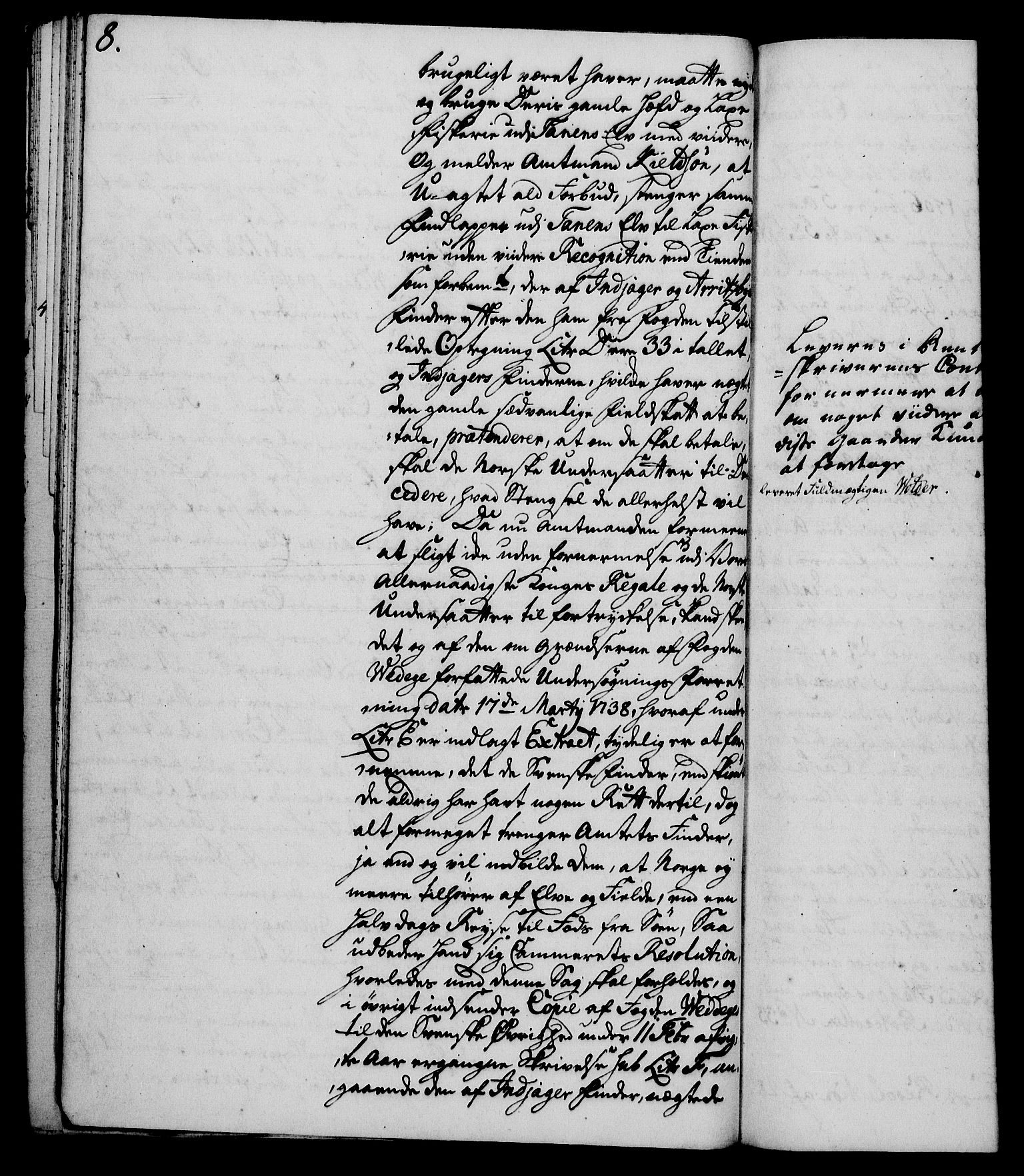 Rentekammeret, Kammerkanselliet, RA/EA-3111/G/Gh/Gha/L0024: Norsk ekstraktmemorialprotokoll (merket RK 53.69), 1742-1743, p. 8