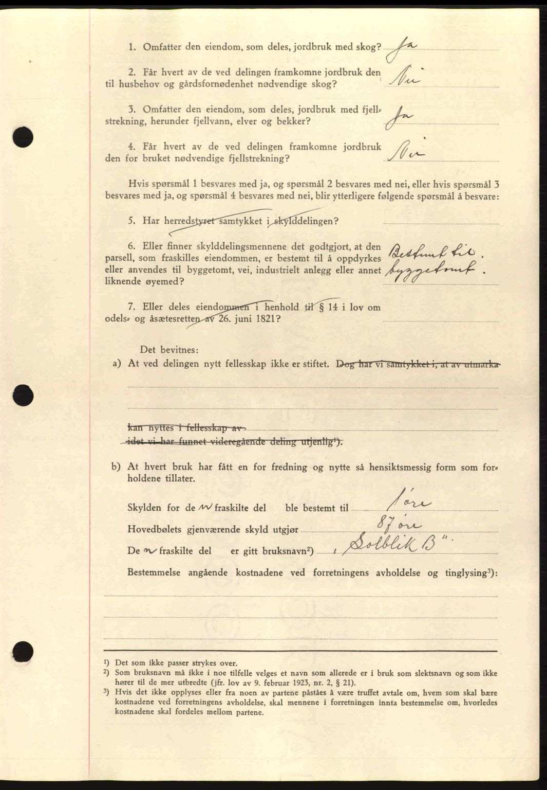 Salten sorenskriveri, AV/SAT-A-4578/1/2/2C: Mortgage book no. A14-15, 1943-1945, Diary no: : 2200/1944