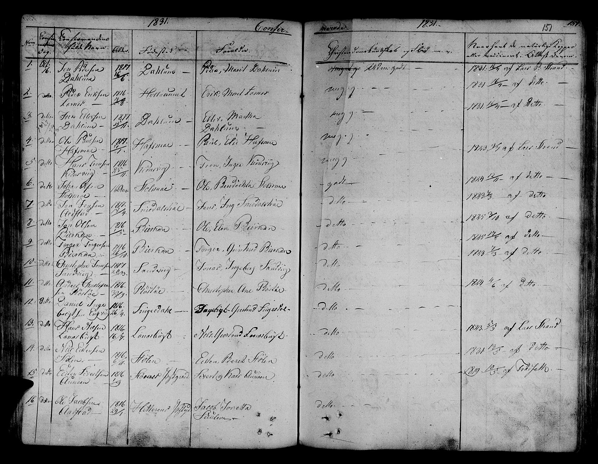 Ministerialprotokoller, klokkerbøker og fødselsregistre - Sør-Trøndelag, SAT/A-1456/630/L0492: Parish register (official) no. 630A05, 1830-1840, p. 151