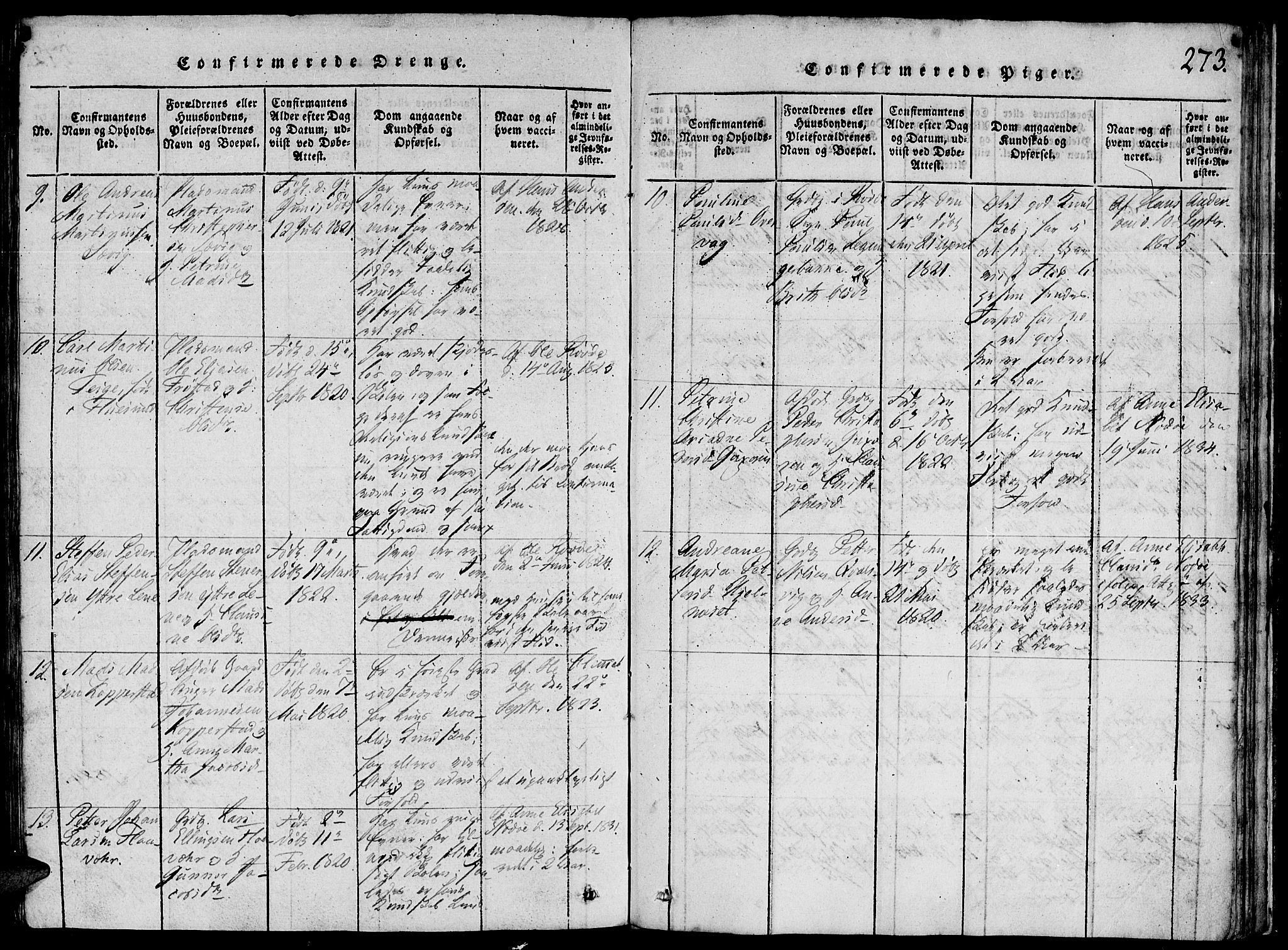 Ministerialprotokoller, klokkerbøker og fødselsregistre - Møre og Romsdal, AV/SAT-A-1454/507/L0069: Parish register (official) no. 507A04, 1816-1841, p. 273