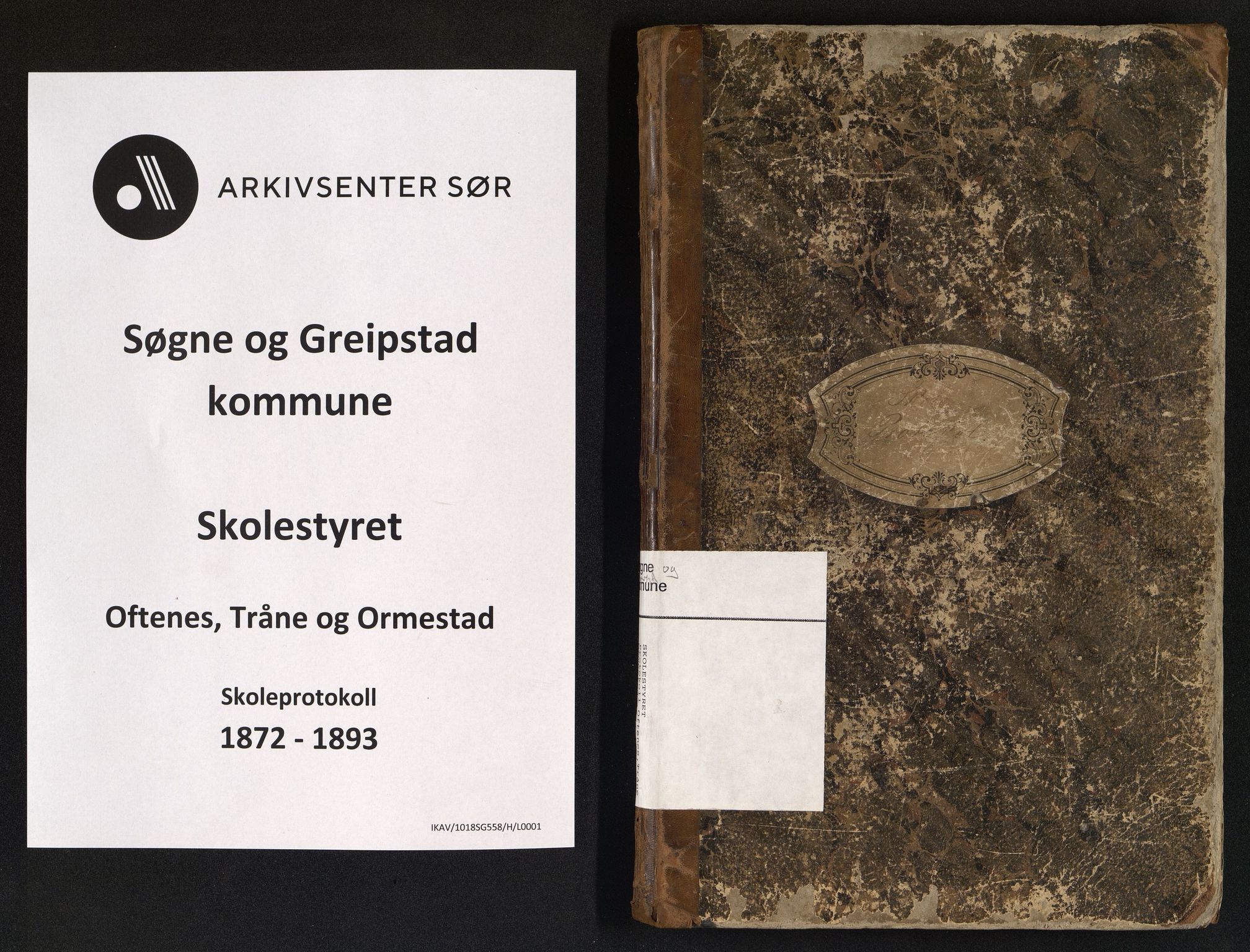 Søgne og Greipstad kommune - Oftenes Krets, IKAV/1018SG558/H/L0001: Skoleprotokoll (d), 1872-1893