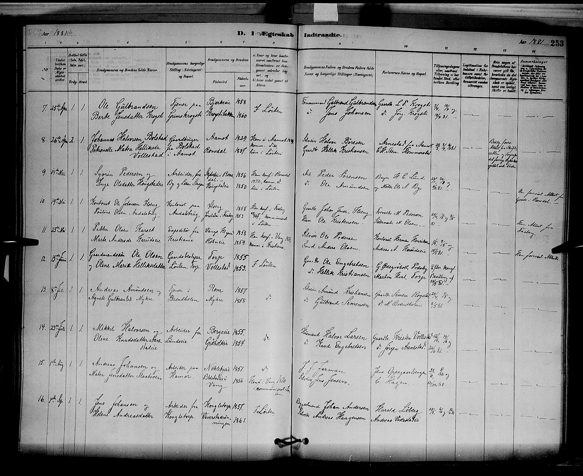 Løten prestekontor, SAH/PREST-022/L/La/L0005: Parish register (copy) no. 5, 1878-1891, p. 253