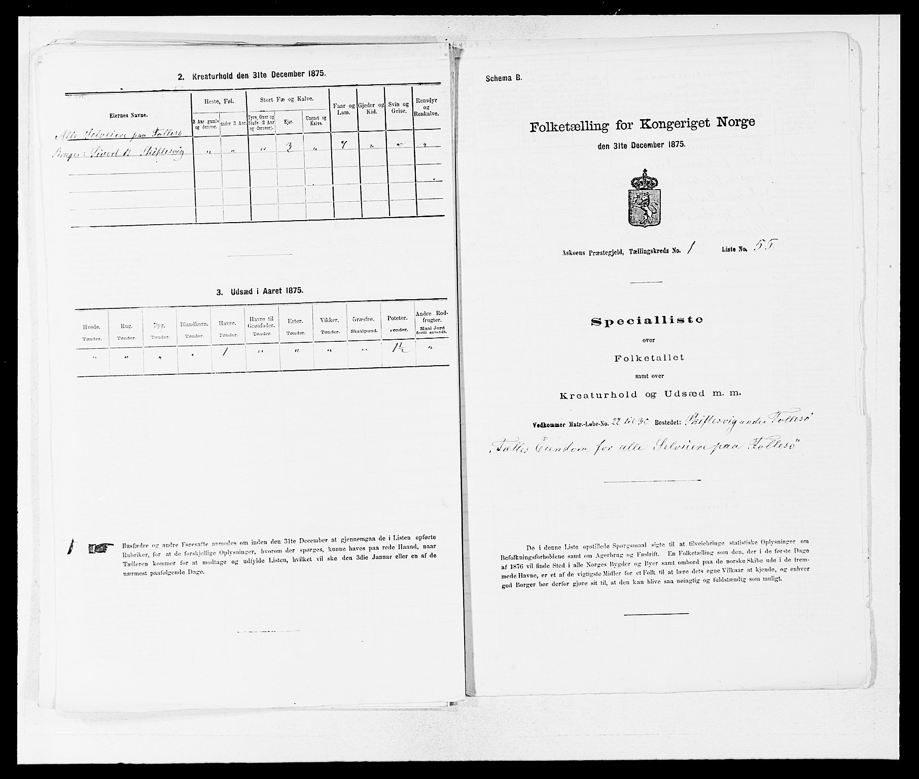 SAB, 1875 census for 1247P Askøy, 1875, p. 139