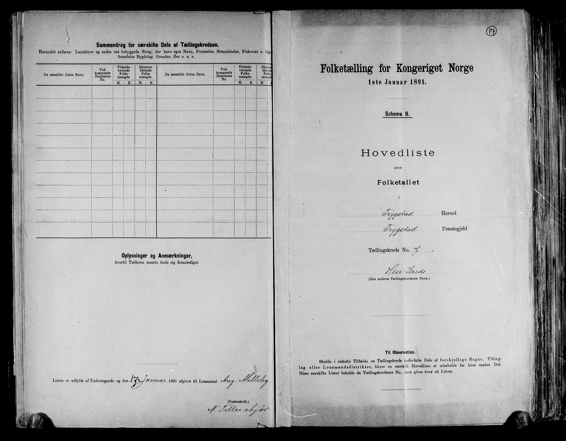 RA, 1891 Census for 0122 Trøgstad, 1891, p. 17