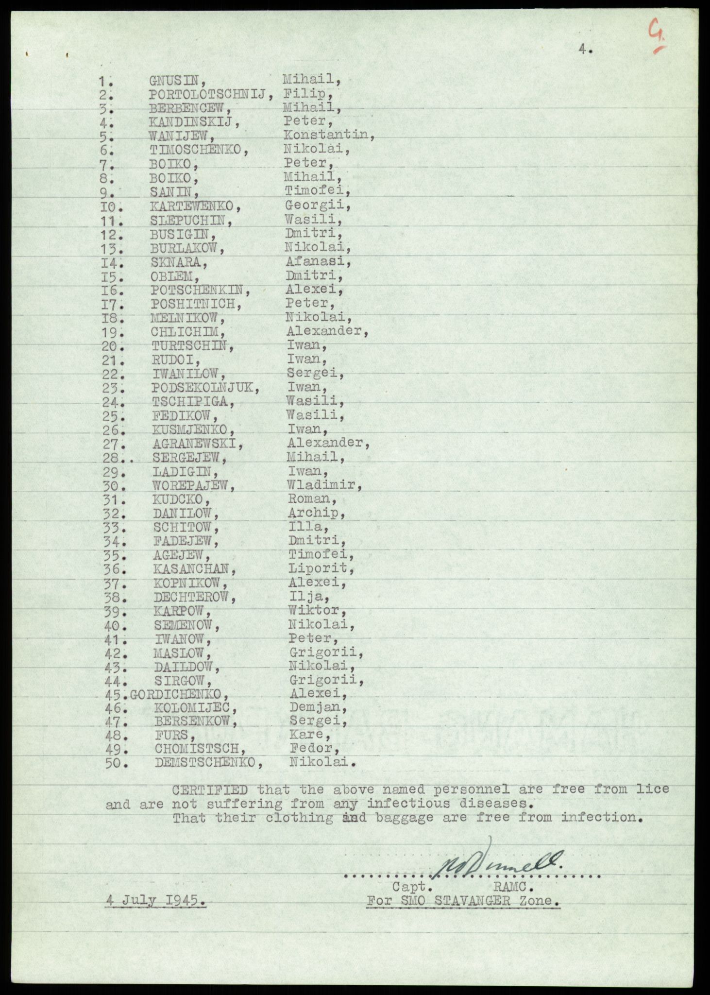 Flyktnings- og fangedirektoratet, Repatrieringskontoret, AV/RA-S-1681/D/Db/L0022: Displaced Persons (DPs) og sivile tyskere, 1945-1948, p. 496