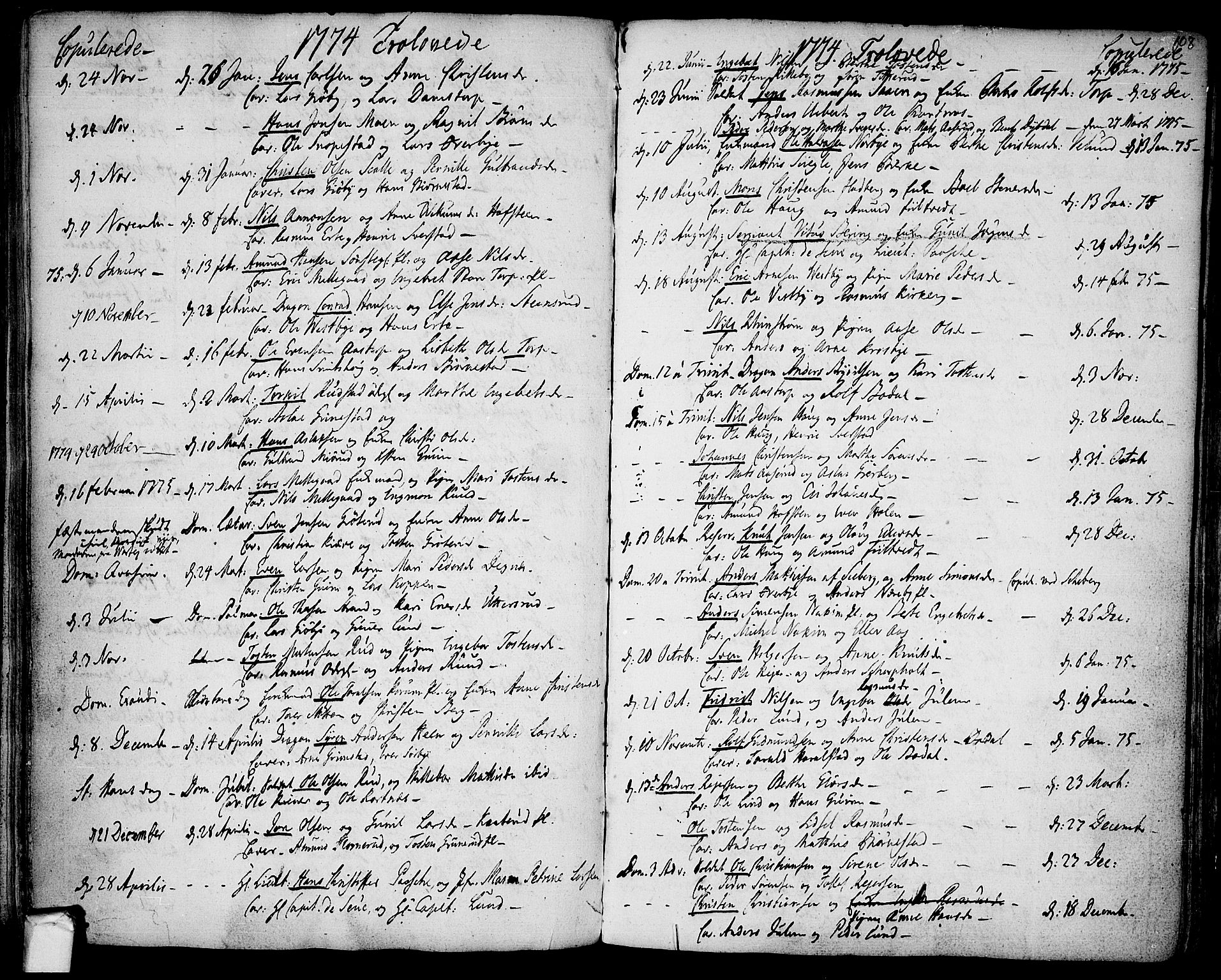 Rakkestad prestekontor Kirkebøker, SAO/A-2008/F/Fa/L0003: Parish register (official) no. I 3, 1752-1777, p. 108