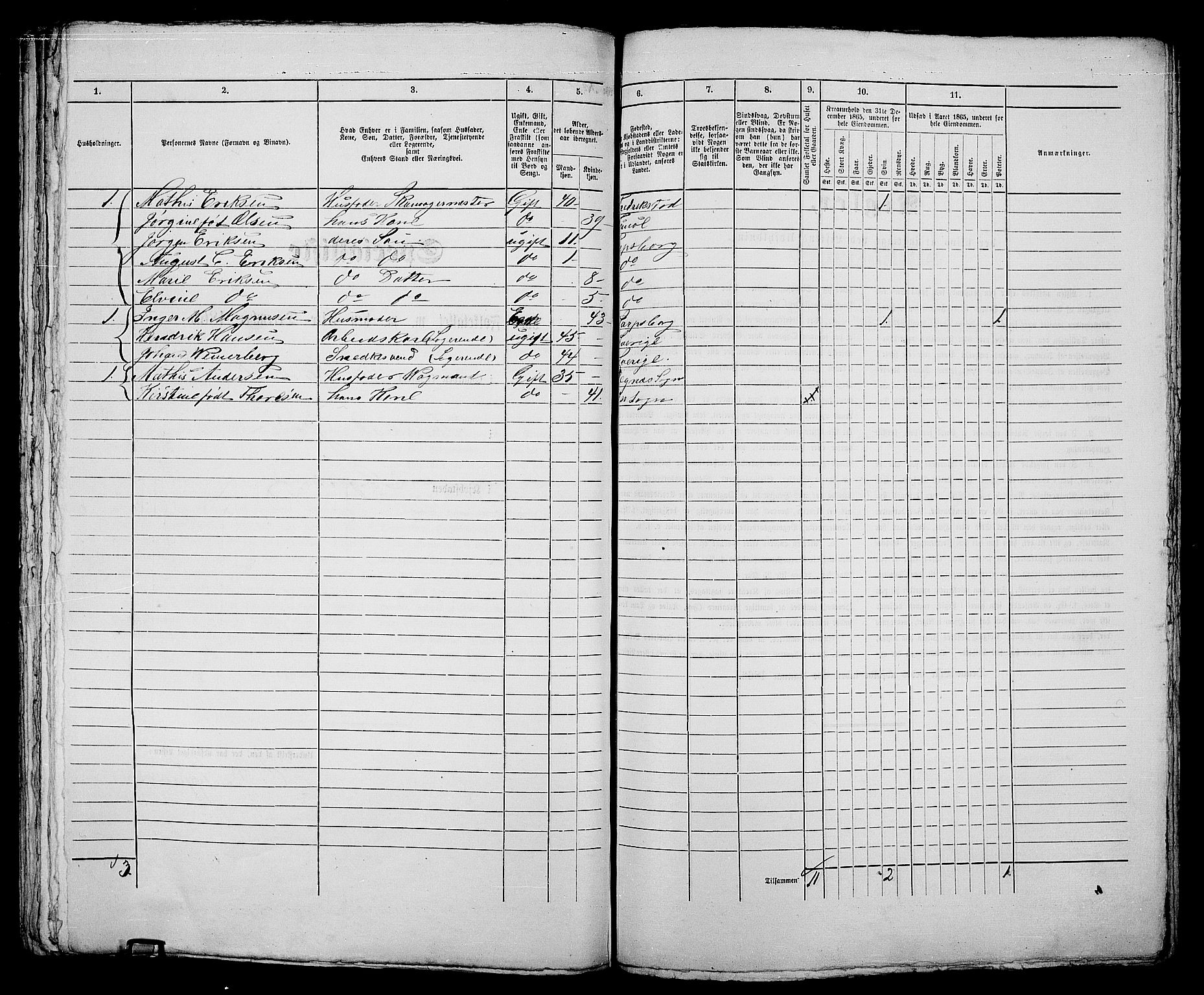 RA, 1865 census for Sarpsborg, 1865, p. 358