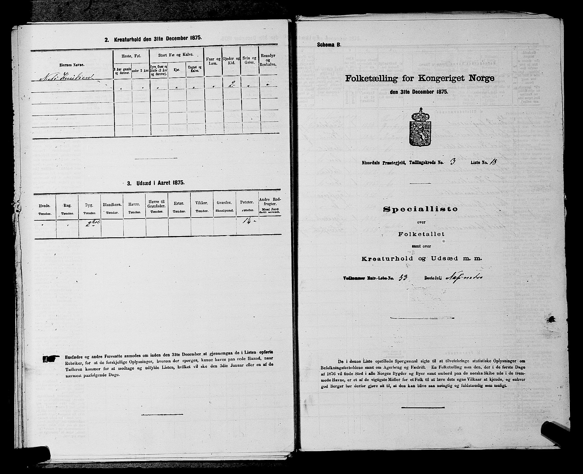 SAKO, 1875 census for 0830P Nissedal, 1875, p. 269