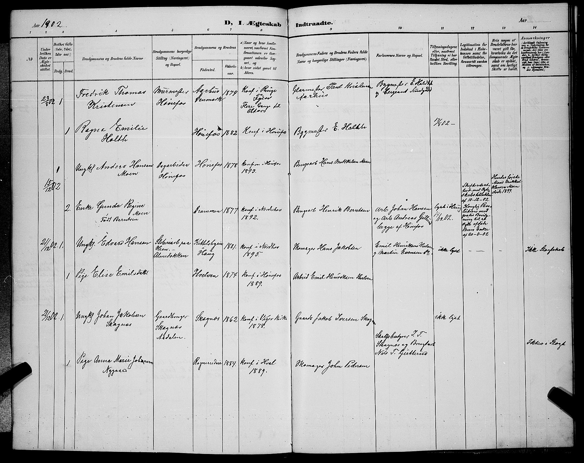 Hønefoss kirkebøker, SAKO/A-609/G/Ga/L0002: Parish register (copy) no. 2, 1888-1904