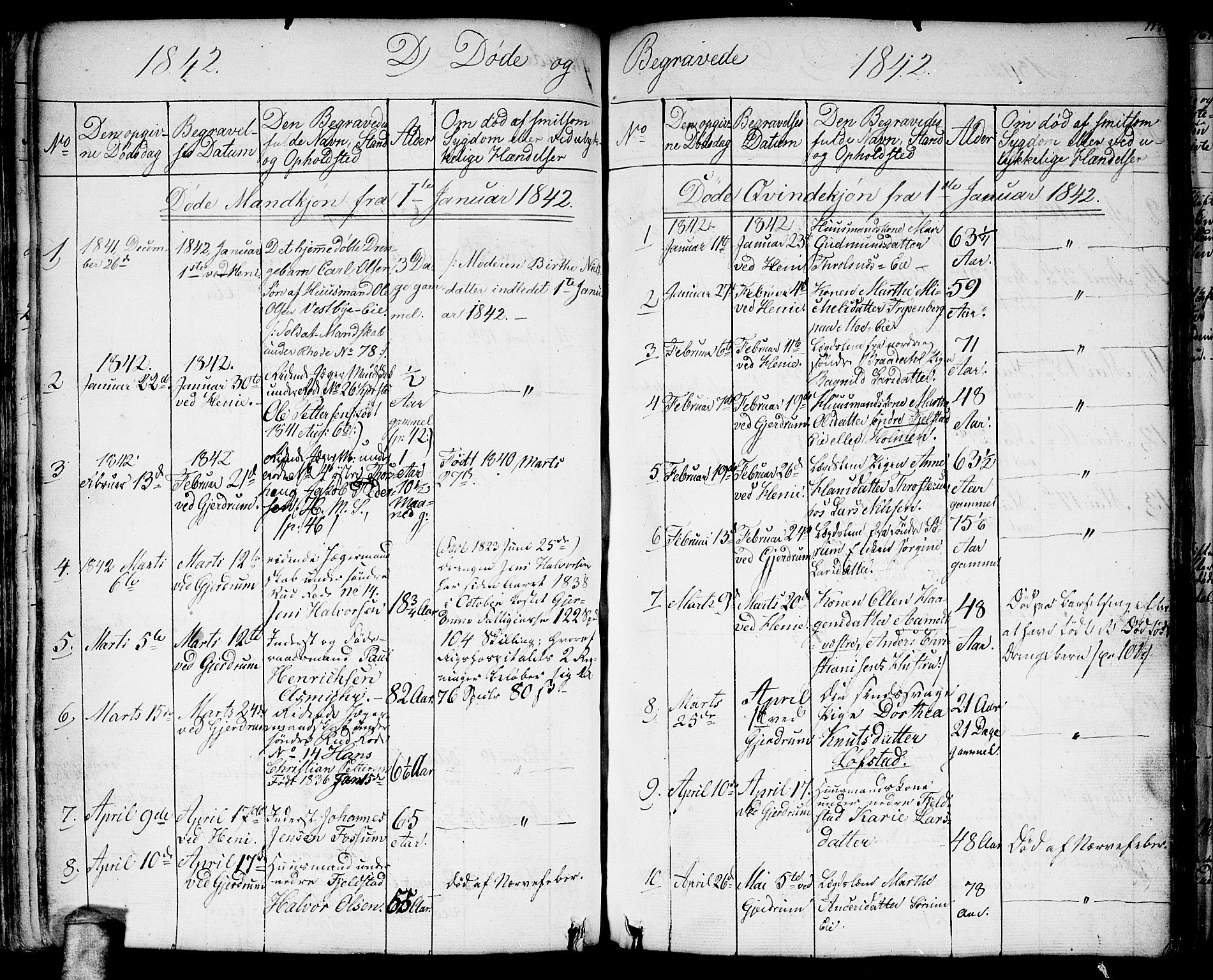 Gjerdrum prestekontor Kirkebøker, SAO/A-10412b/G/Ga/L0002: Parish register (copy) no. I 2, 1836-1850, p. 117