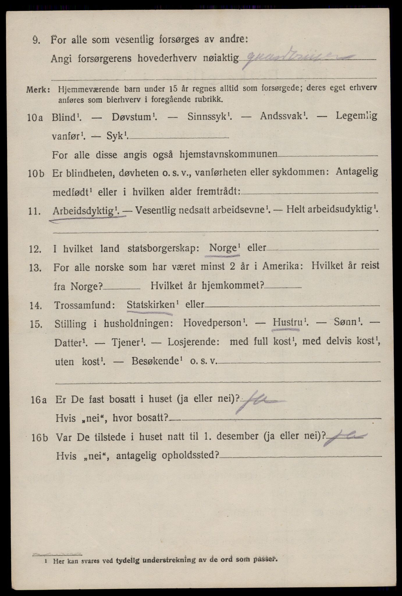 SAST, 1920 census for Varhaug, 1920, p. 1980