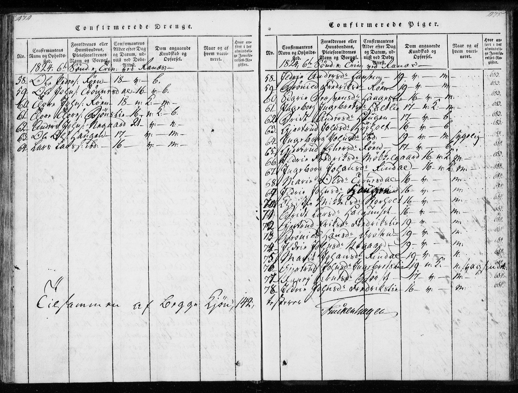 Ministerialprotokoller, klokkerbøker og fødselsregistre - Møre og Romsdal, AV/SAT-A-1454/595/L1041: Parish register (official) no. 595A03, 1819-1829, p. 474-475