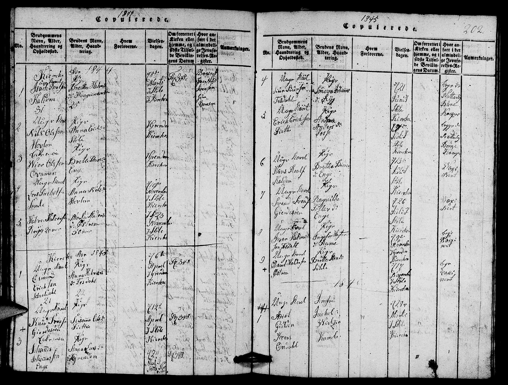 Etne sokneprestembete, SAB/A-75001/H/Hab: Parish register (copy) no. A 1, 1815-1849, p. 202