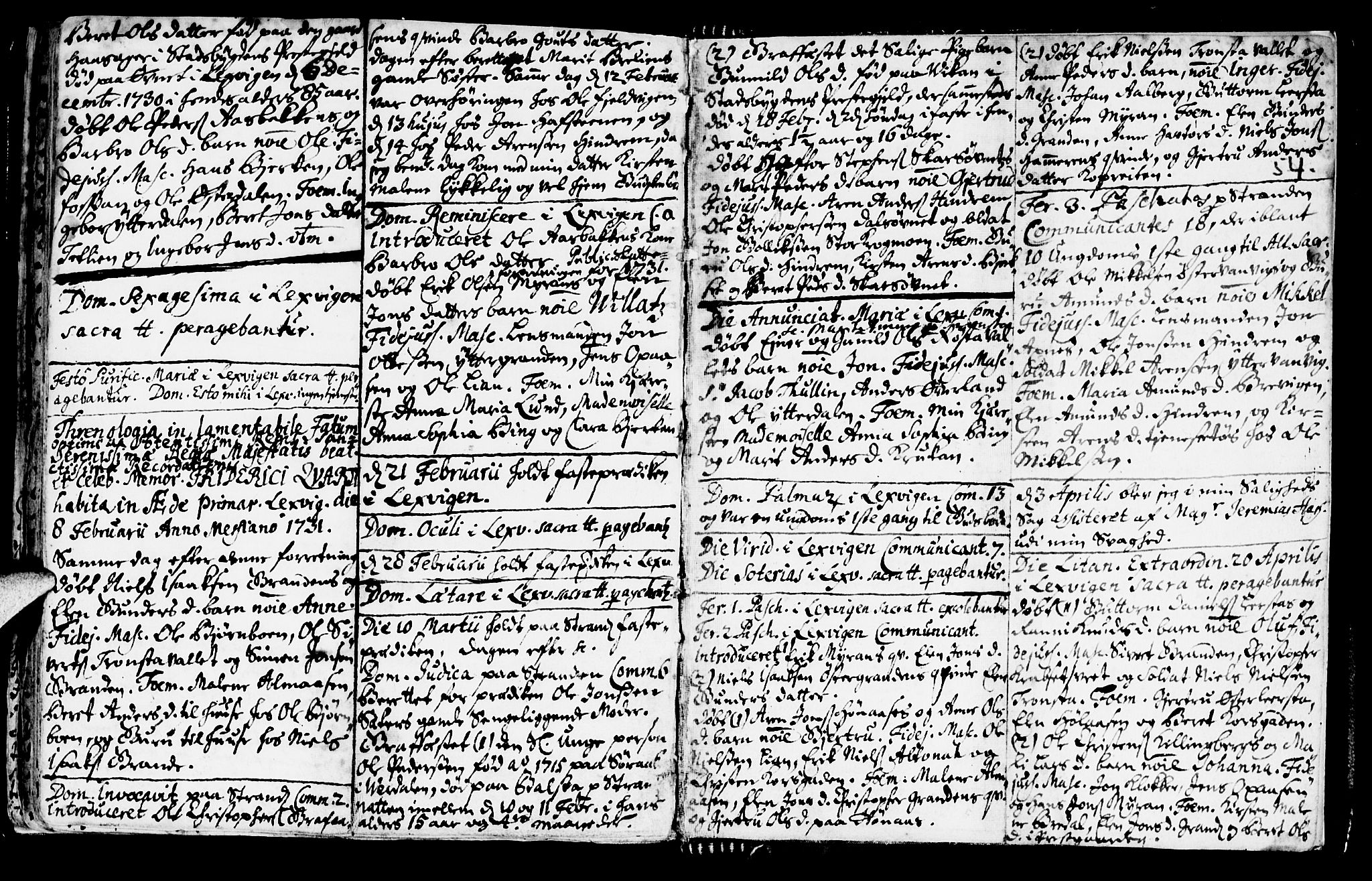 Ministerialprotokoller, klokkerbøker og fødselsregistre - Nord-Trøndelag, SAT/A-1458/701/L0001: Parish register (official) no. 701A01, 1717-1731, p. 54