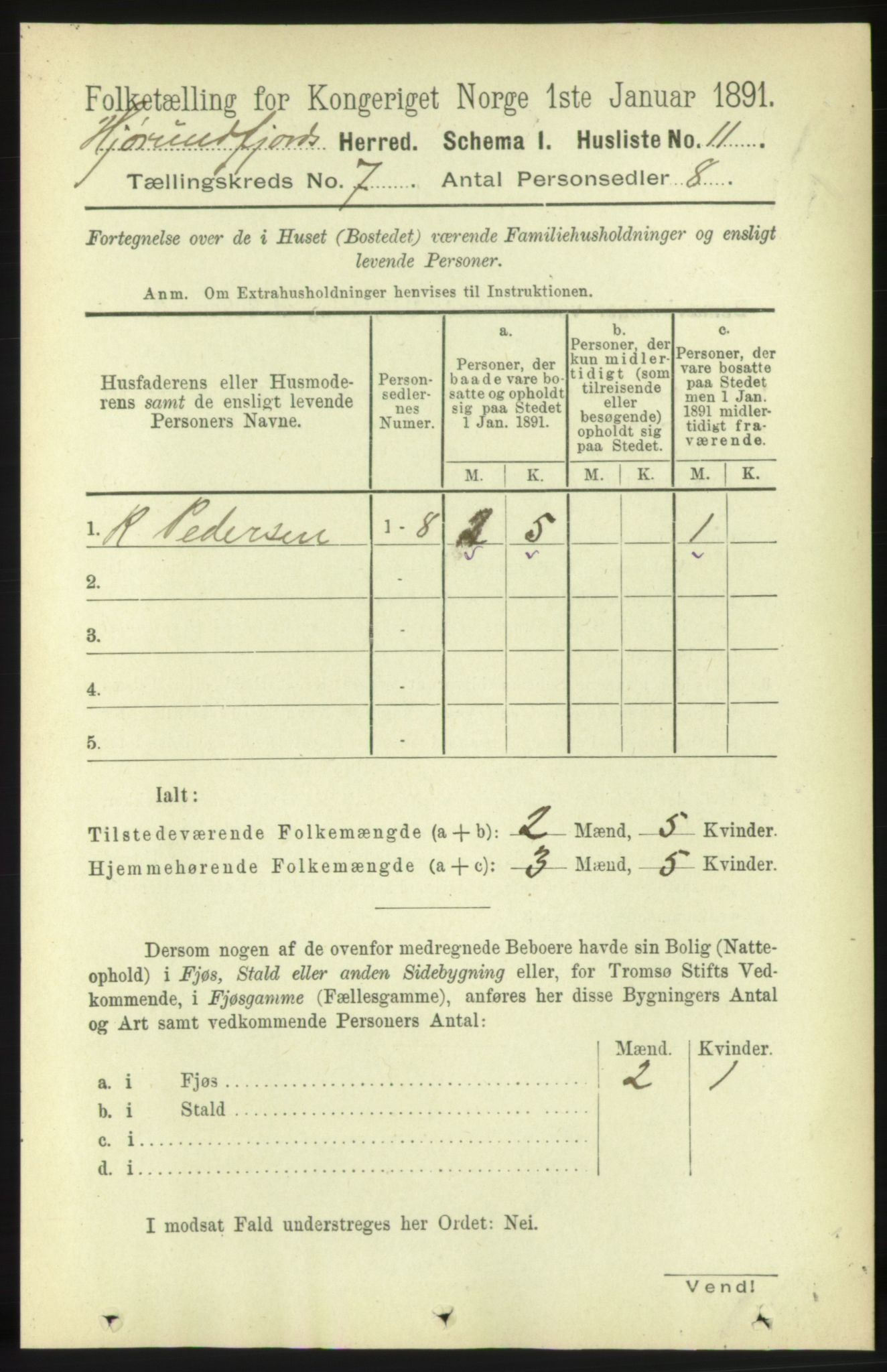 RA, 1891 census for 1522 Hjørundfjord, 1891, p. 1474