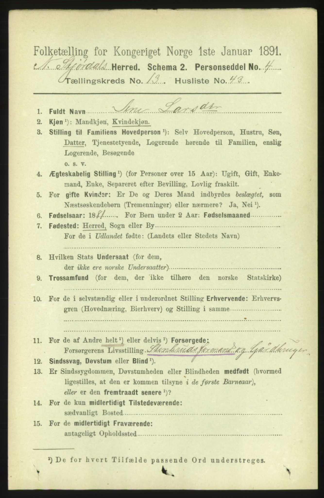 RA, 1891 census for 1714 Nedre Stjørdal, 1891, p. 6455