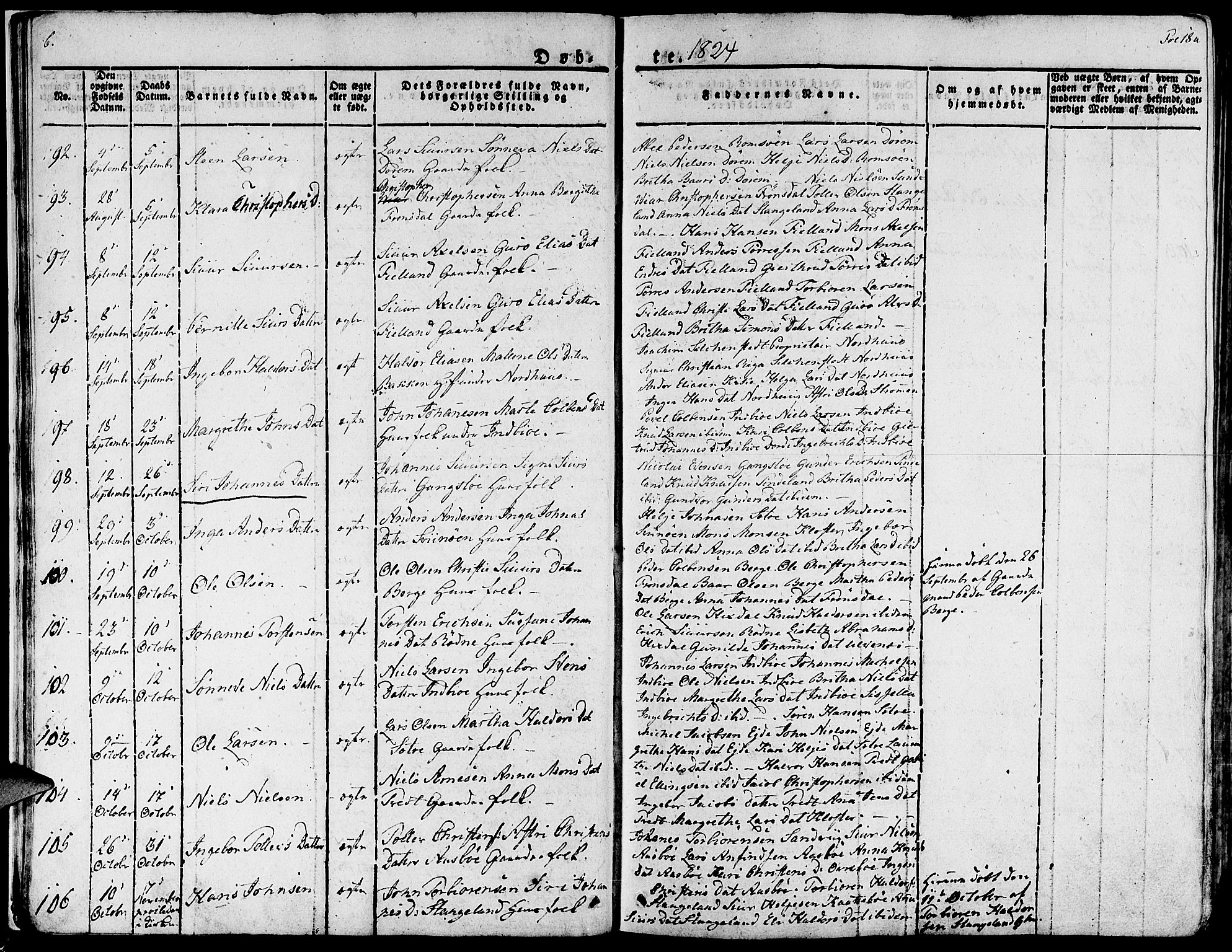 Fjelberg sokneprestembete, AV/SAB-A-75201/H/Haa: Parish register (official) no. A 5, 1822-1834, p. 18