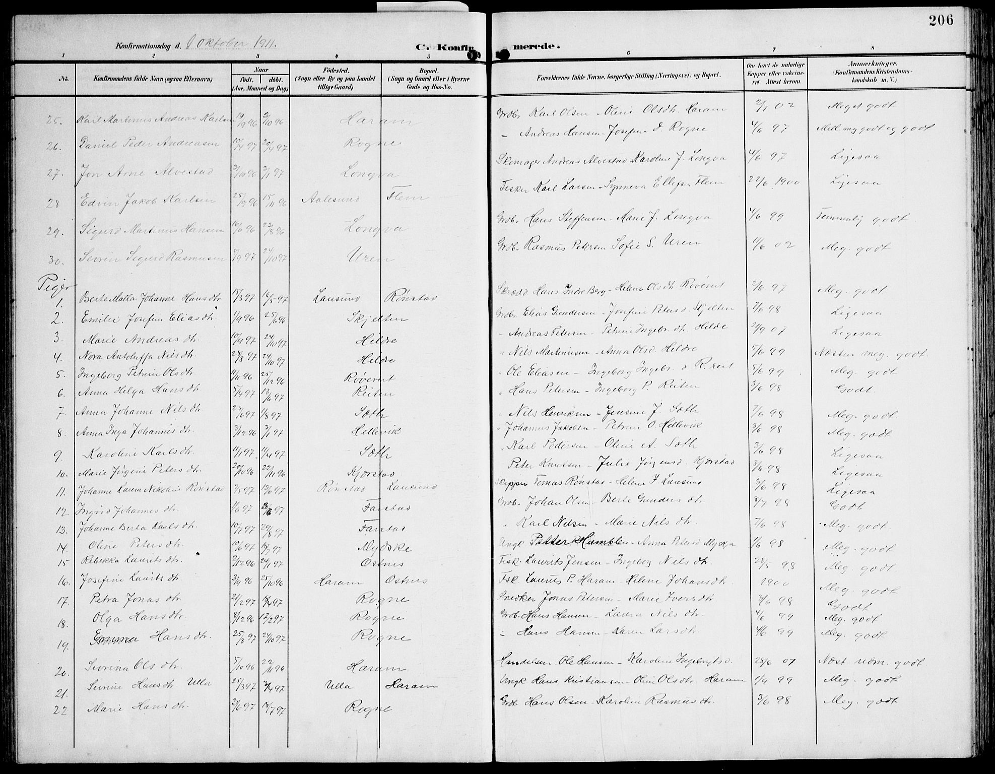 Ministerialprotokoller, klokkerbøker og fødselsregistre - Møre og Romsdal, AV/SAT-A-1454/536/L0511: Parish register (copy) no. 536C06, 1899-1944, p. 206