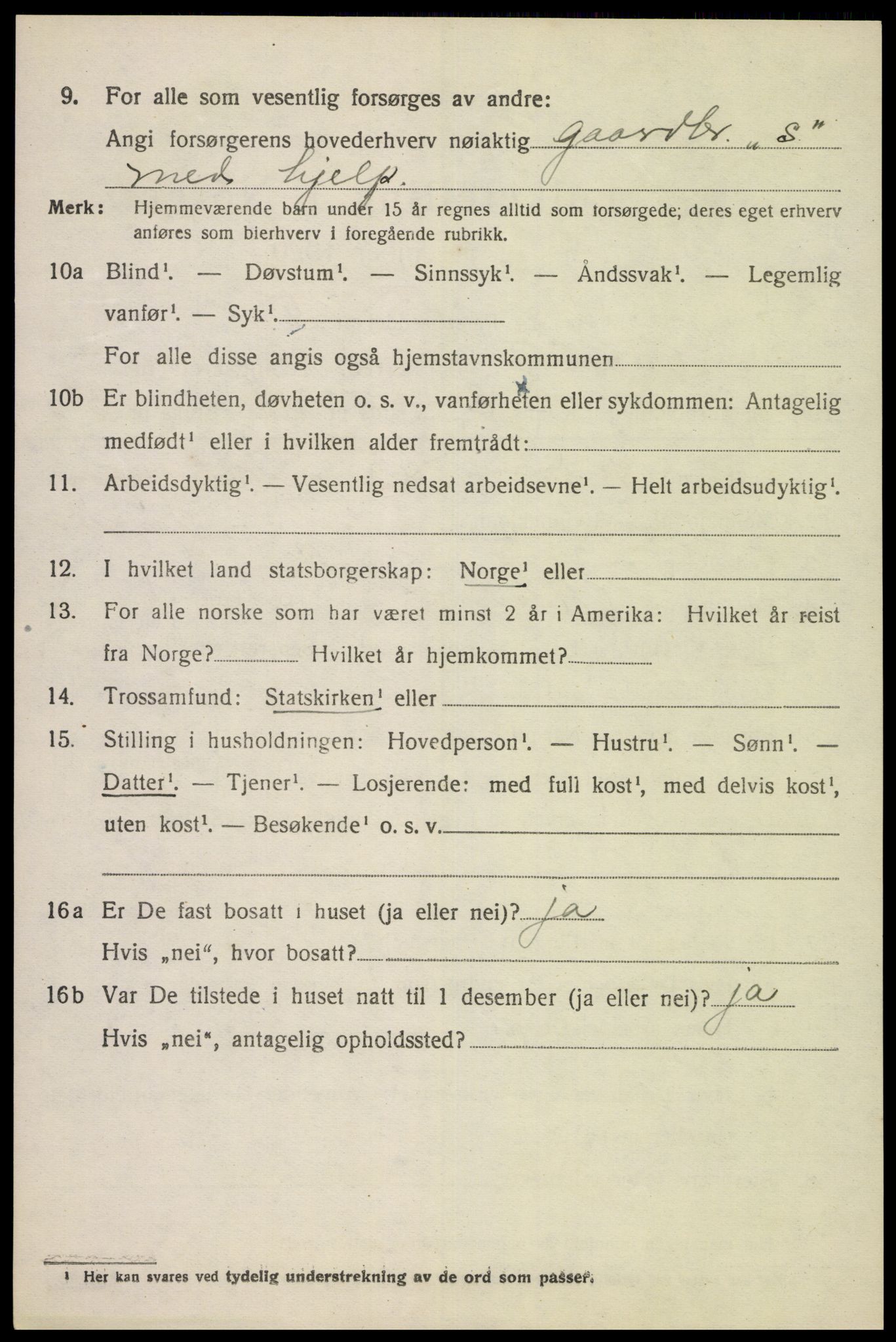 SAK, 1920 census for Herad, 1920, p. 1813