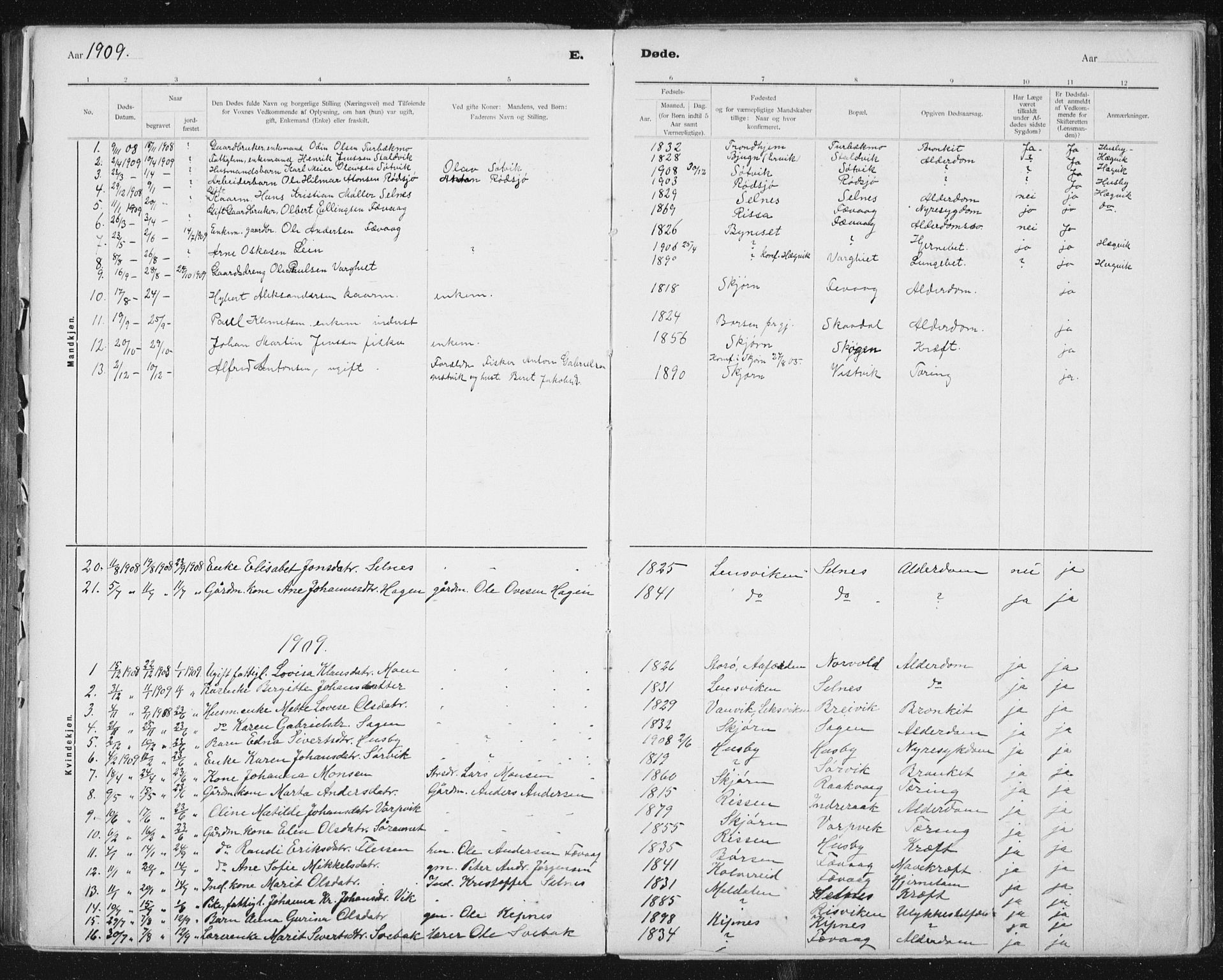 Ministerialprotokoller, klokkerbøker og fødselsregistre - Sør-Trøndelag, AV/SAT-A-1456/653/L0660: Parish register (copy) no. 653C04, 1894-1919