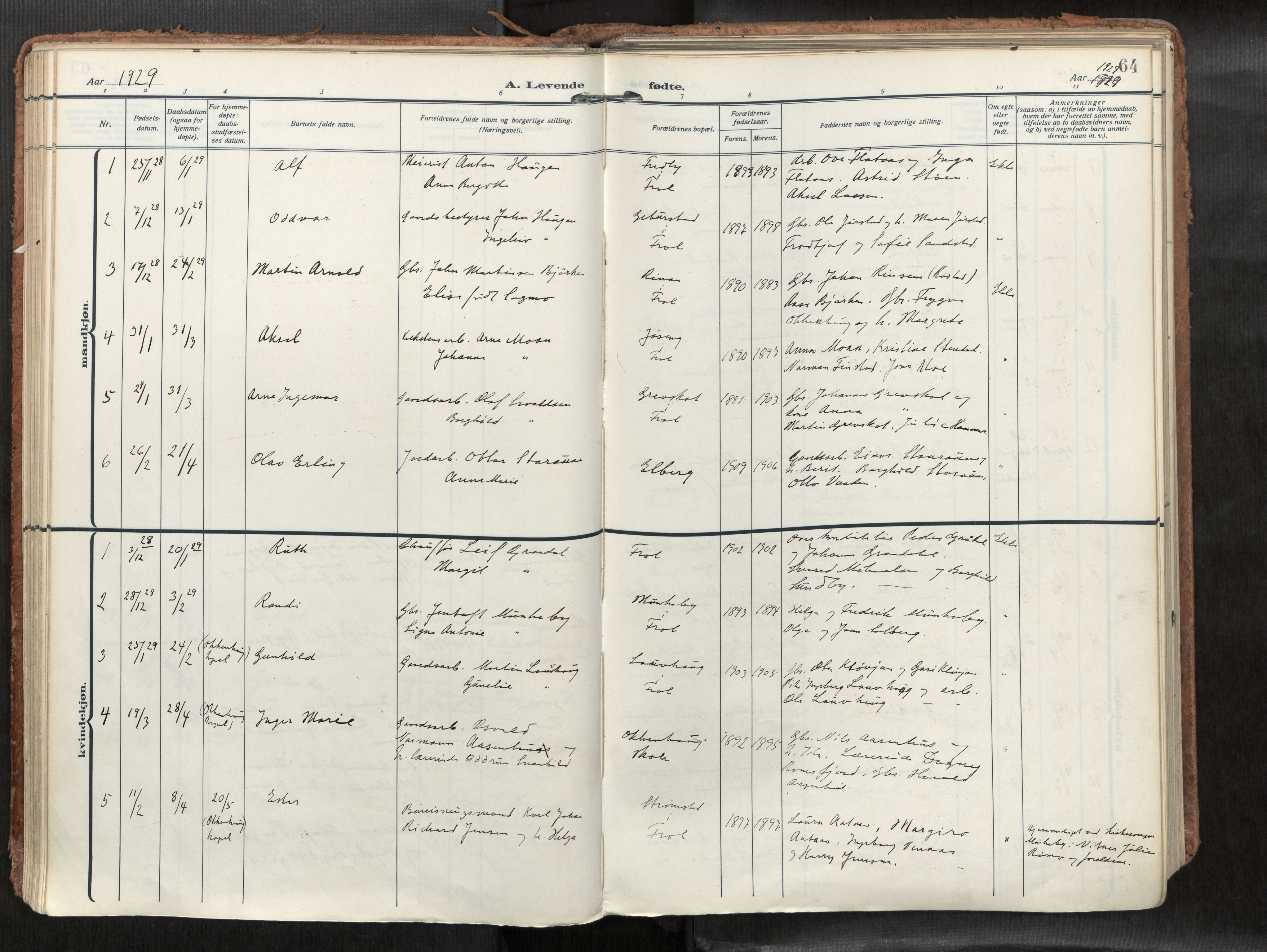 Levanger sokneprestkontor, SAT/A-1301/2/H/Haa/L0002: Parish register (official) no. 2, 1912-1935, p. 64