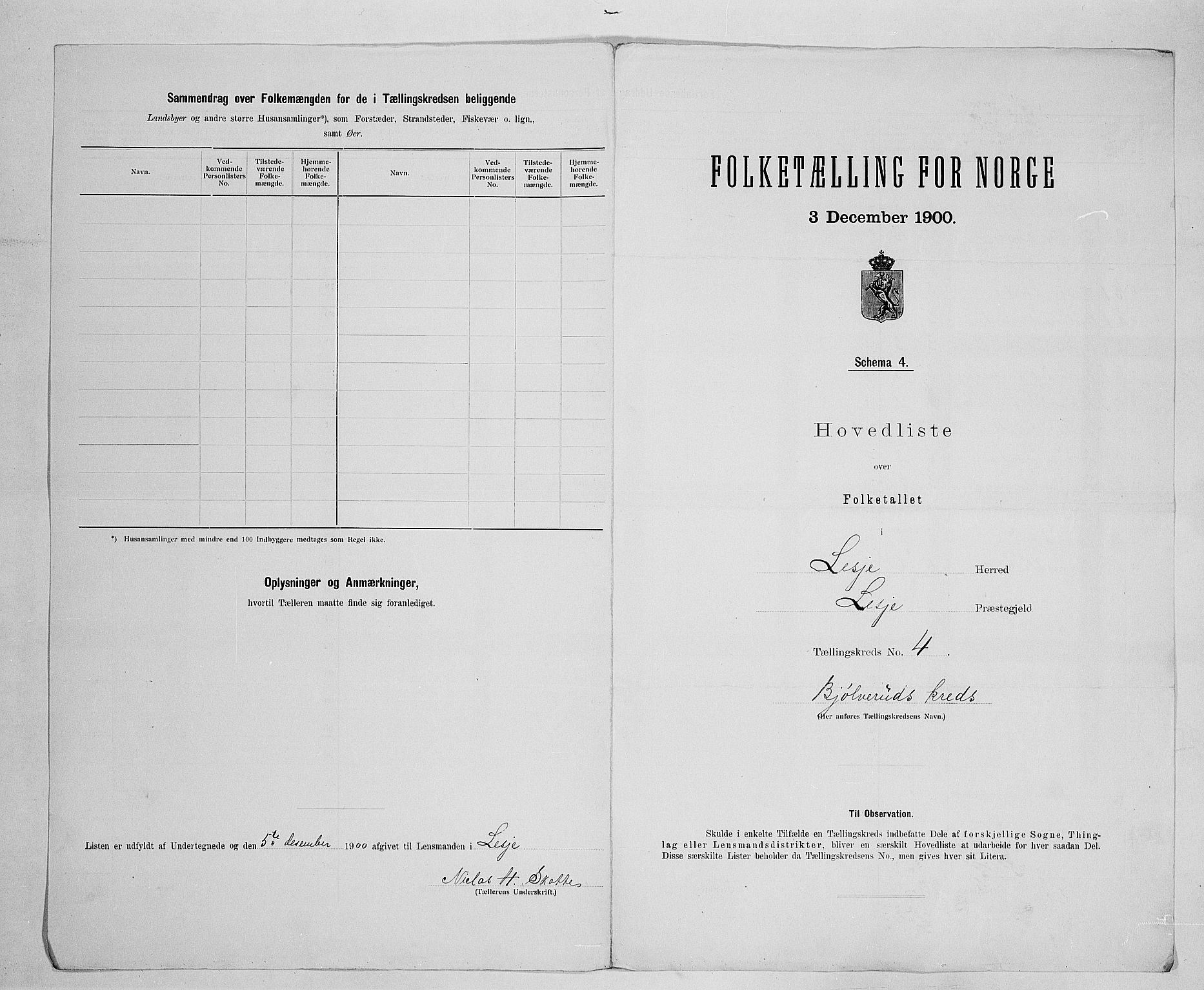 SAH, 1900 census for Lesja, 1900, p. 23