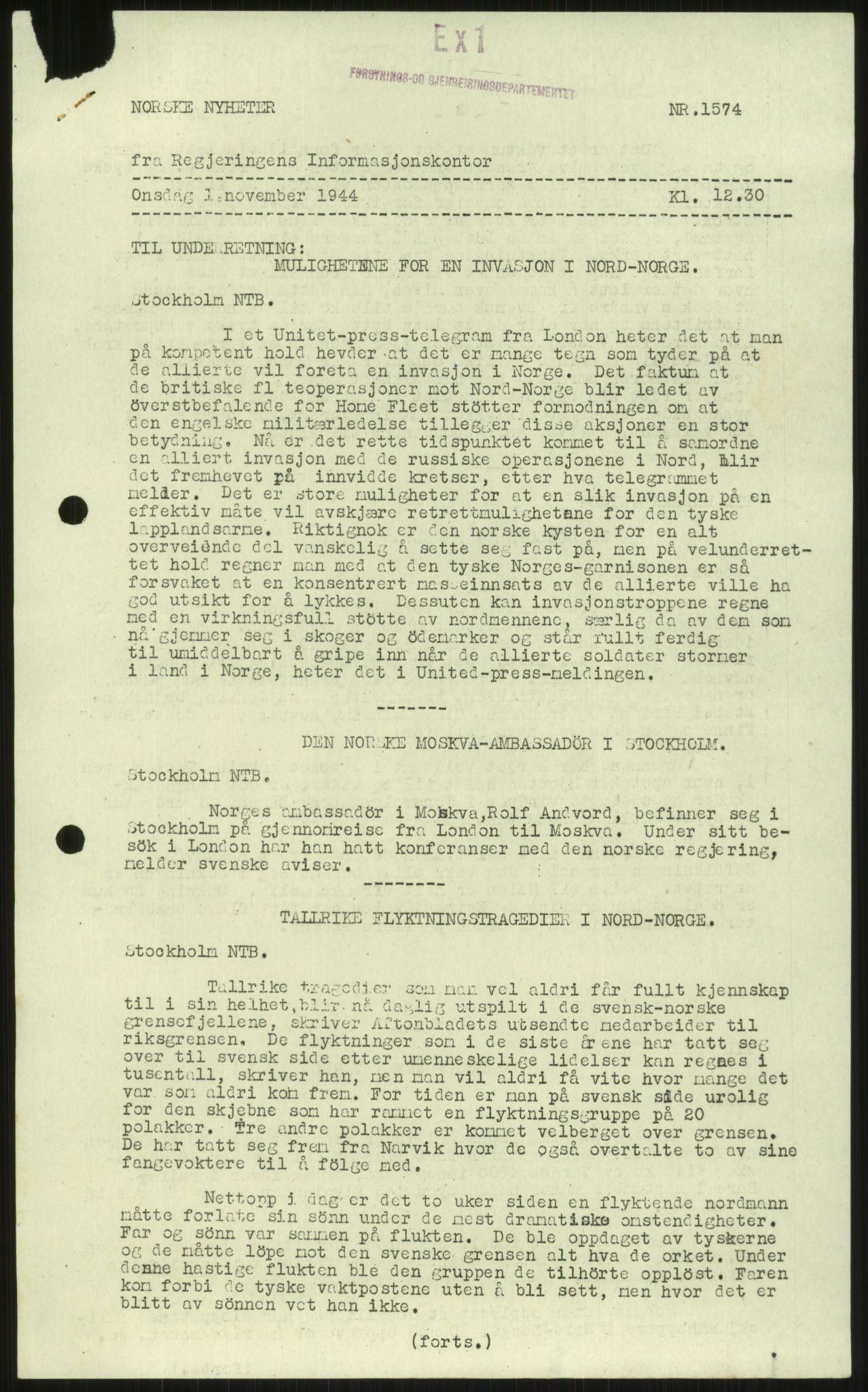 Kommunaldepartementet, Den alminnelige avdeling, AV/RA-S-1437/F/Fe, 1944, p. 311