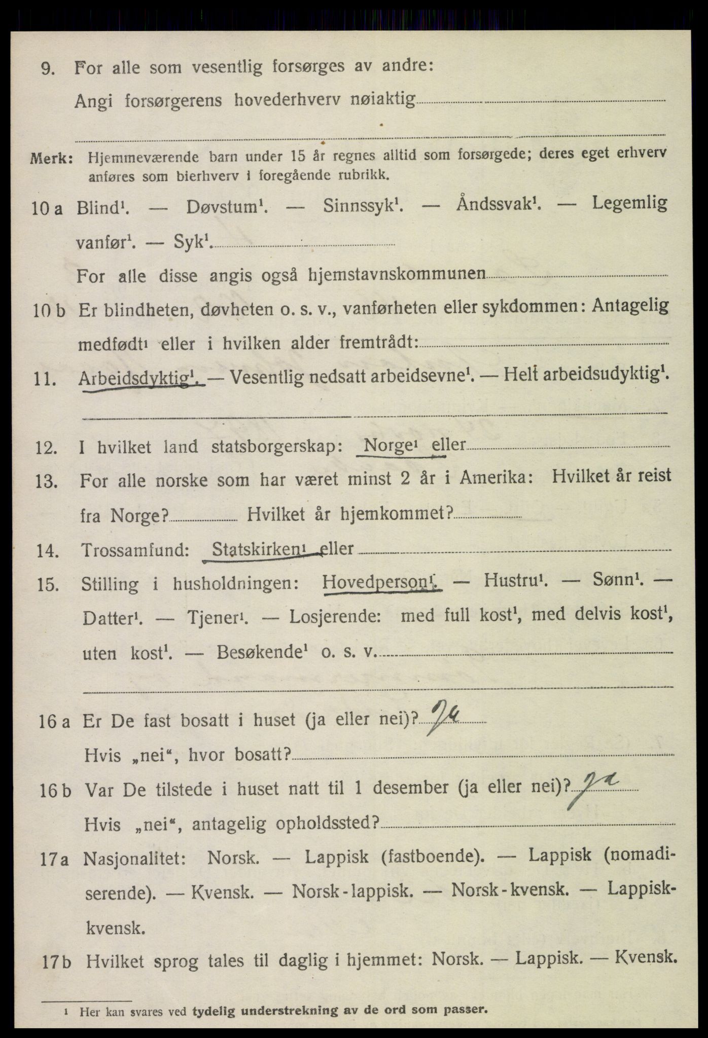 SAT, 1920 census for Lånke, 1920, p. 2279