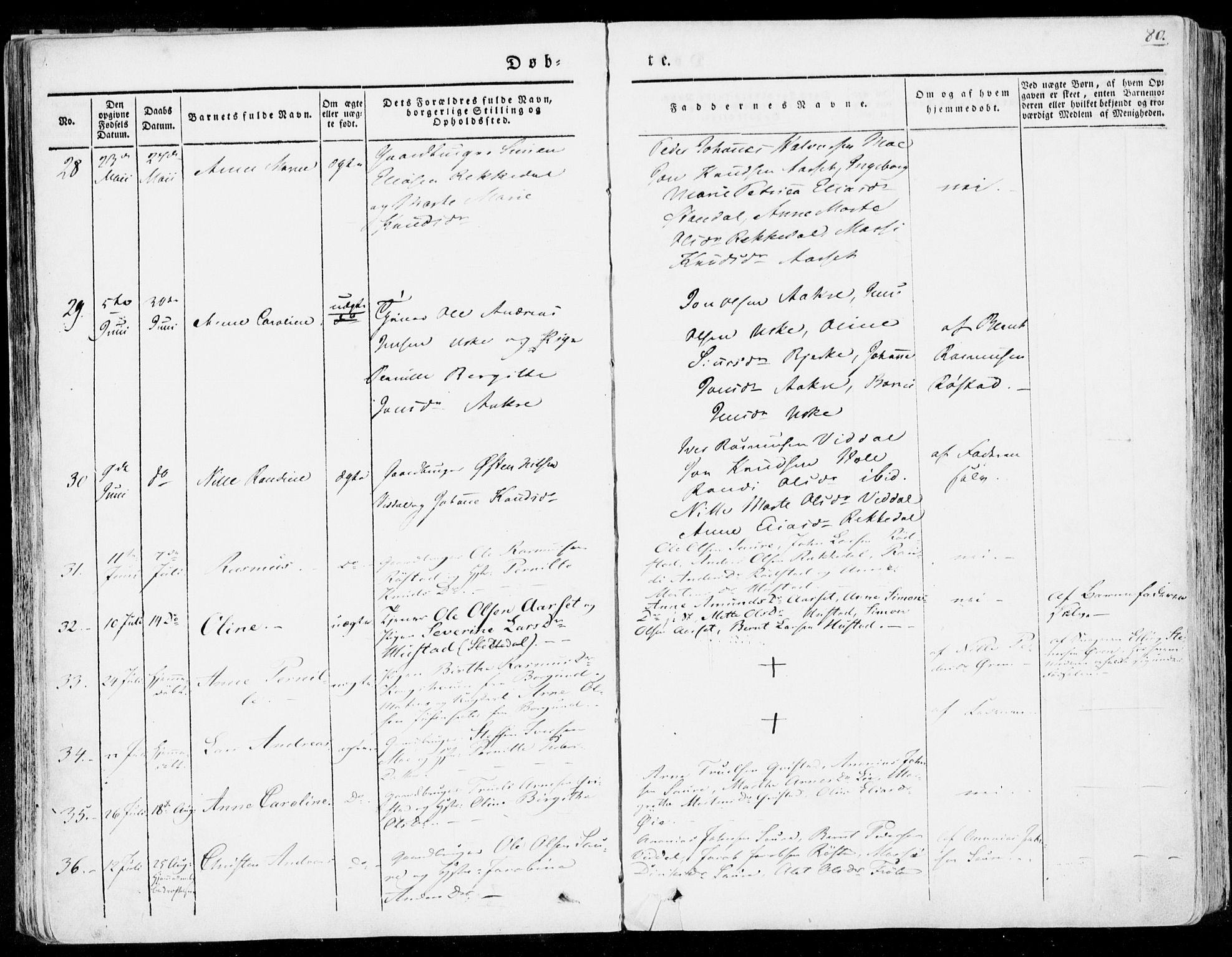 Ministerialprotokoller, klokkerbøker og fødselsregistre - Møre og Romsdal, AV/SAT-A-1454/515/L0208: Parish register (official) no. 515A04, 1830-1846, p. 80