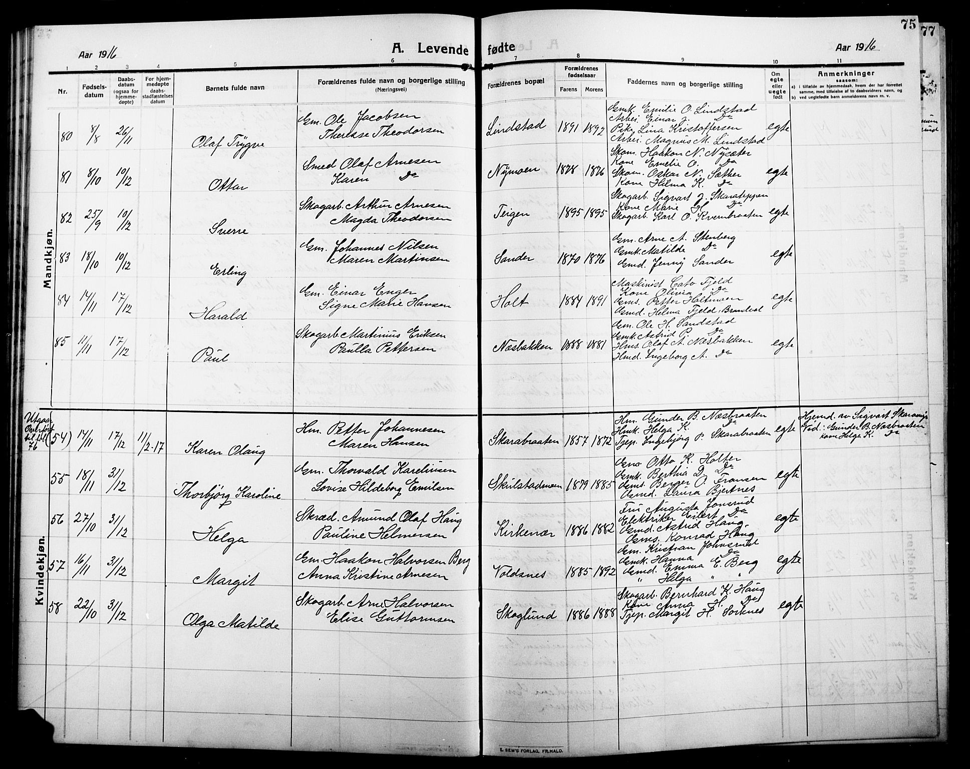 Grue prestekontor, SAH/PREST-036/H/Ha/Hab/L0007: Parish register (copy) no. 7, 1910-1920, p. 75