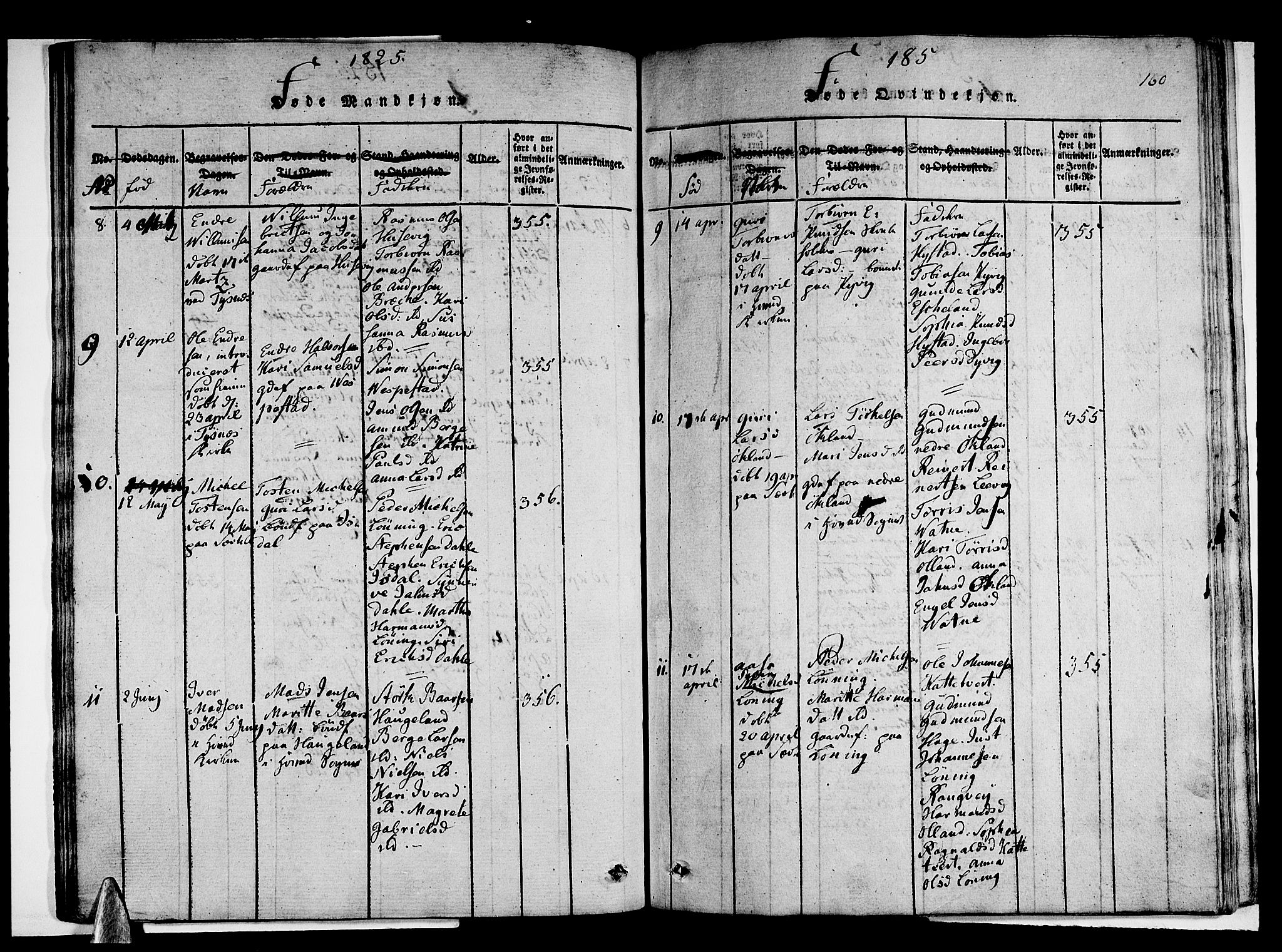 Stord sokneprestembete, AV/SAB-A-78201/H/Haa: Parish register (official) no. A 5, 1816-1825, p. 160