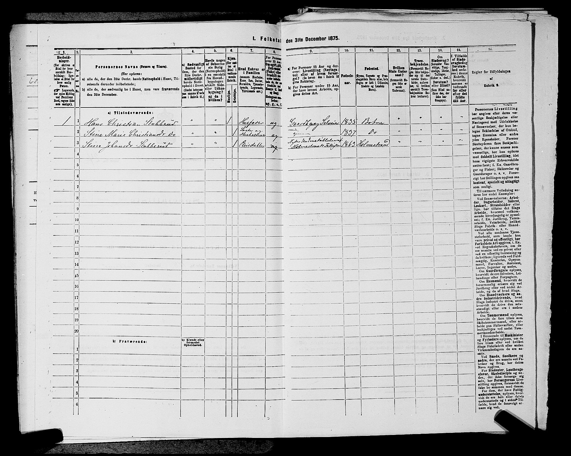 SAKO, 1875 census for 0715P Botne, 1875, p. 627