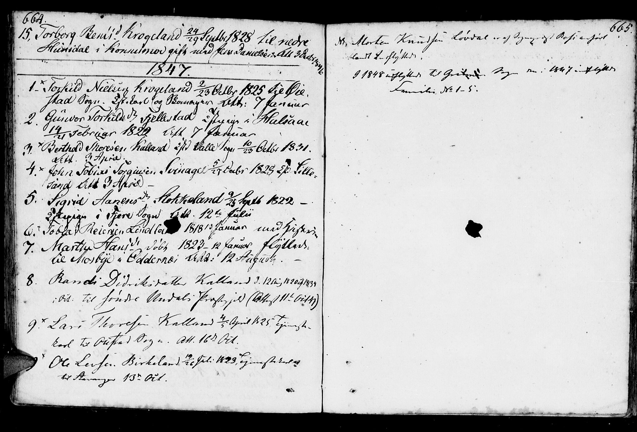 Holum sokneprestkontor, AV/SAK-1111-0022/F/Fa/Fab/L0004: Parish register (official) no. A 4, 1774-1847, p. 664-665