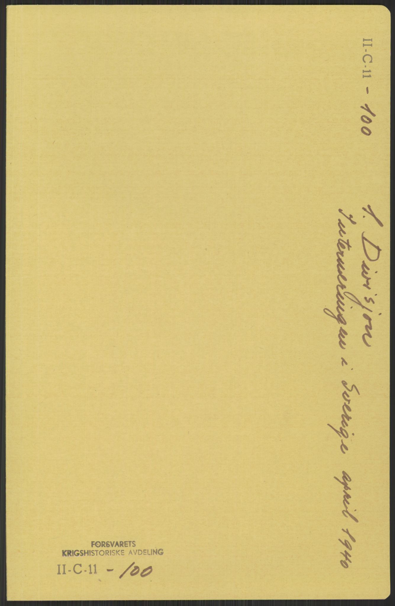 Forsvaret, Forsvarets krigshistoriske avdeling, AV/RA-RAFA-2017/Y/Yb/L0049: II-C-11-100  -  1. Divisjon, 1940, p. 810