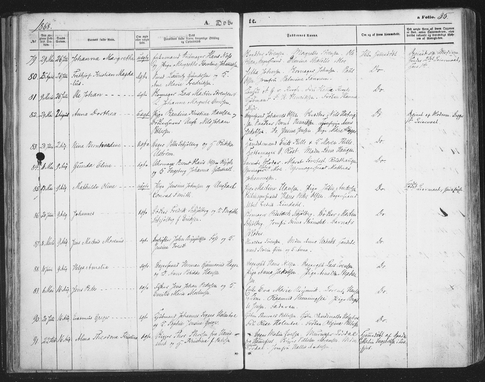 Tromsø sokneprestkontor/stiftsprosti/domprosti, SATØ/S-1343/G/Ga/L0012kirke: Parish register (official) no. 12, 1865-1871, p. 35