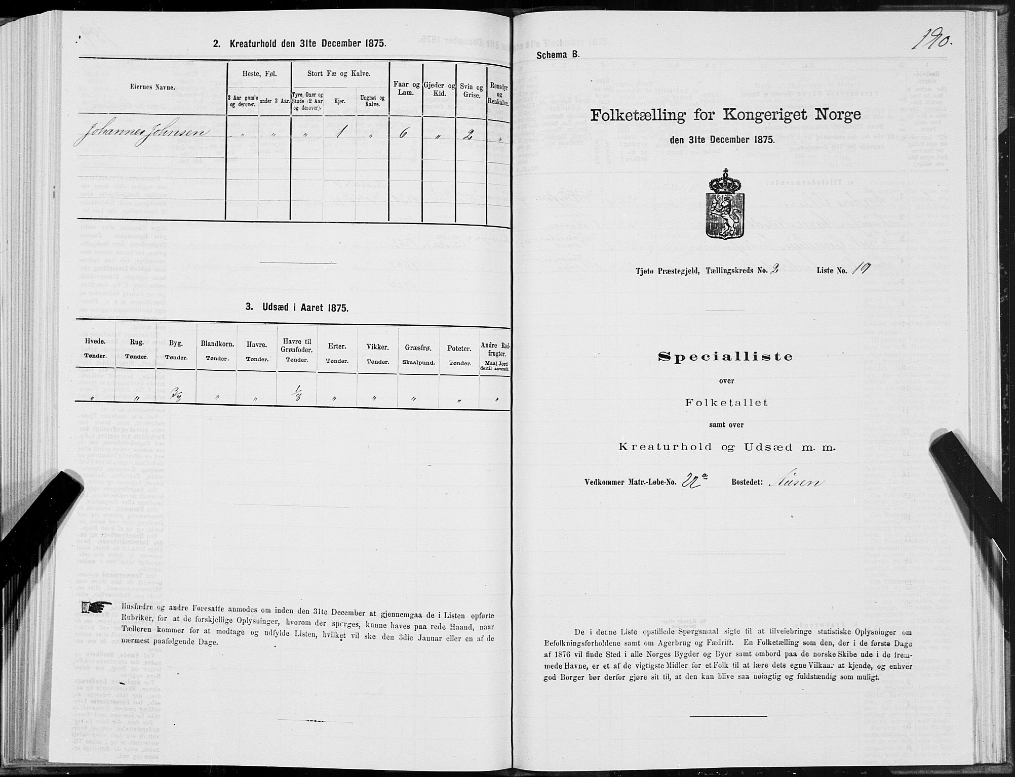 SAT, 1875 census for 1817P Tjøtta, 1875, p. 1190