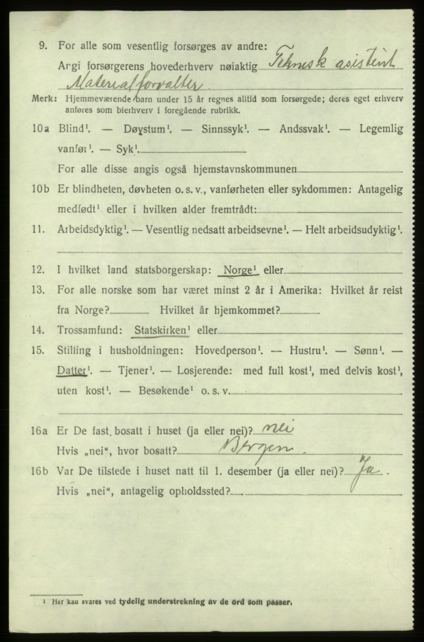 SAB, 1920 census for Stord, 1920, p. 1932