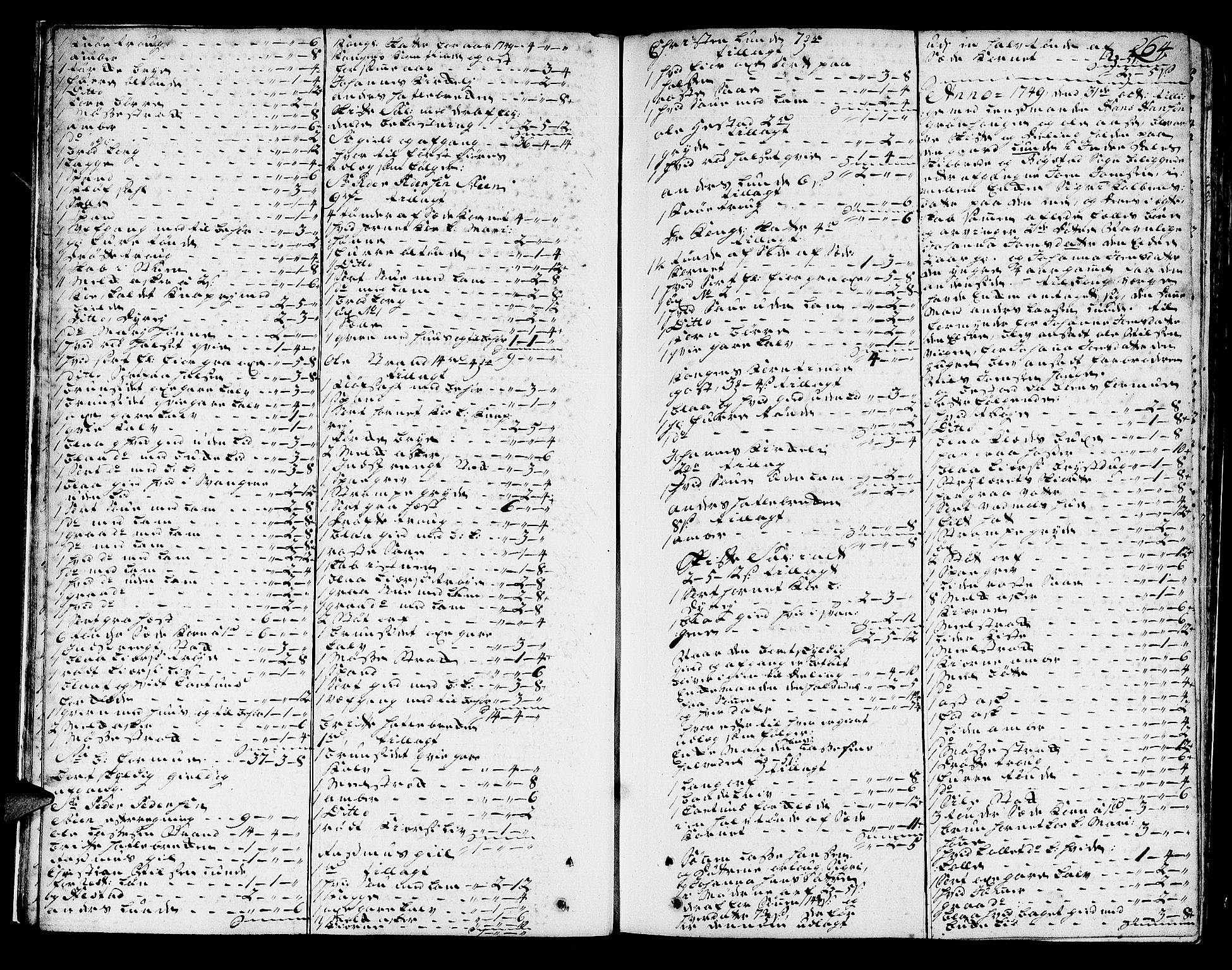 Sunnfjord tingrett, AV/SAB-A-3201/1/H/Ha/Hab/L0005b: Skifteprotokioll, folio 252-478, 1749-1752, p. 263b-264a