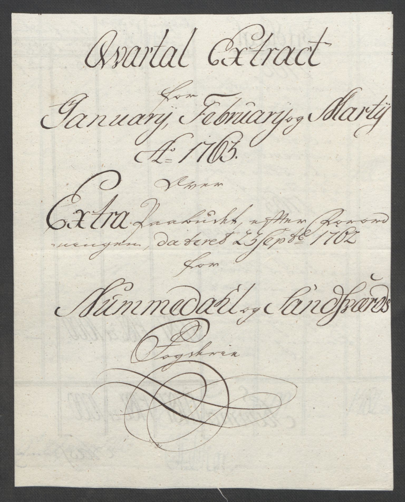 Rentekammeret inntil 1814, Reviderte regnskaper, Fogderegnskap, AV/RA-EA-4092/R24/L1672: Ekstraskatten Numedal og Sandsvær, 1762-1767, p. 175