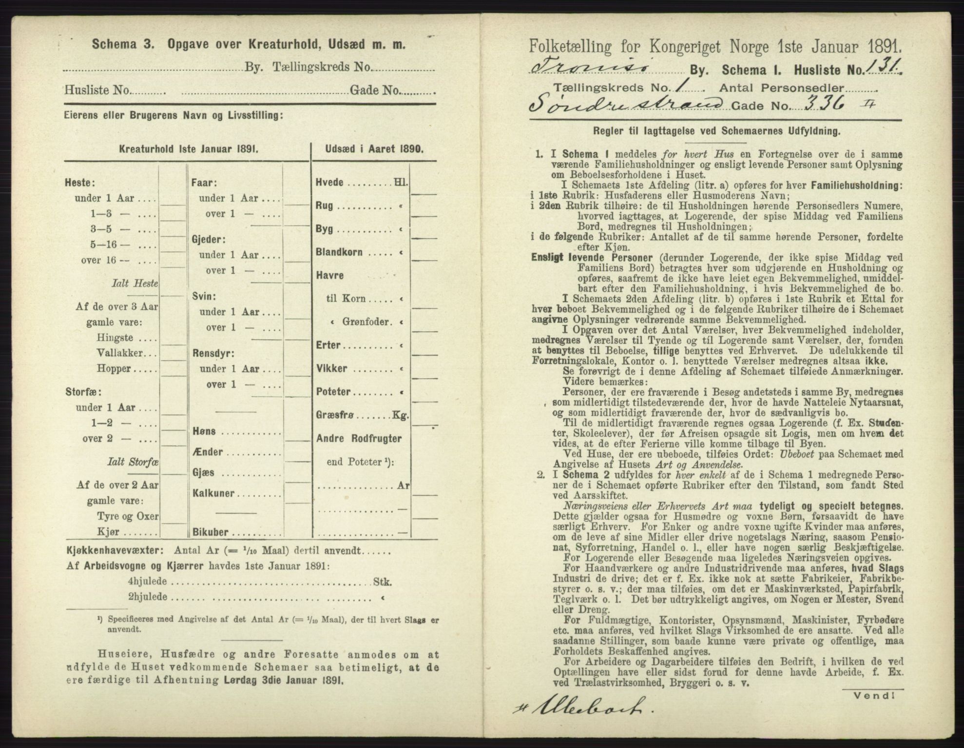 RA, 1891 census for 1902 Tromsø, 1891, p. 284