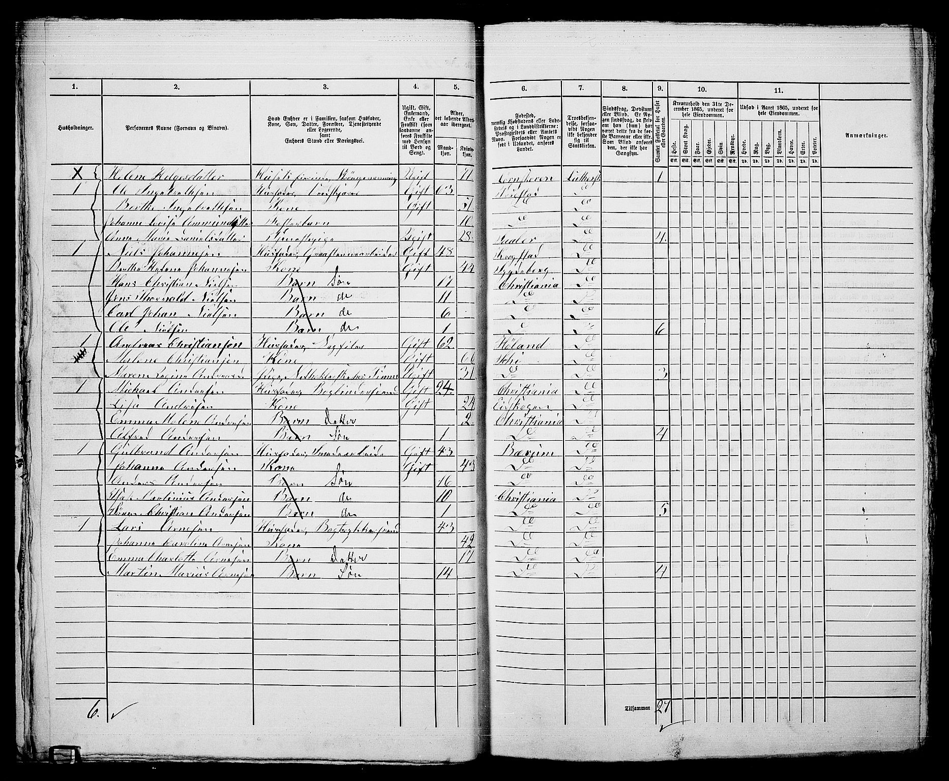 RA, 1865 census for Kristiania, 1865, p. 4080