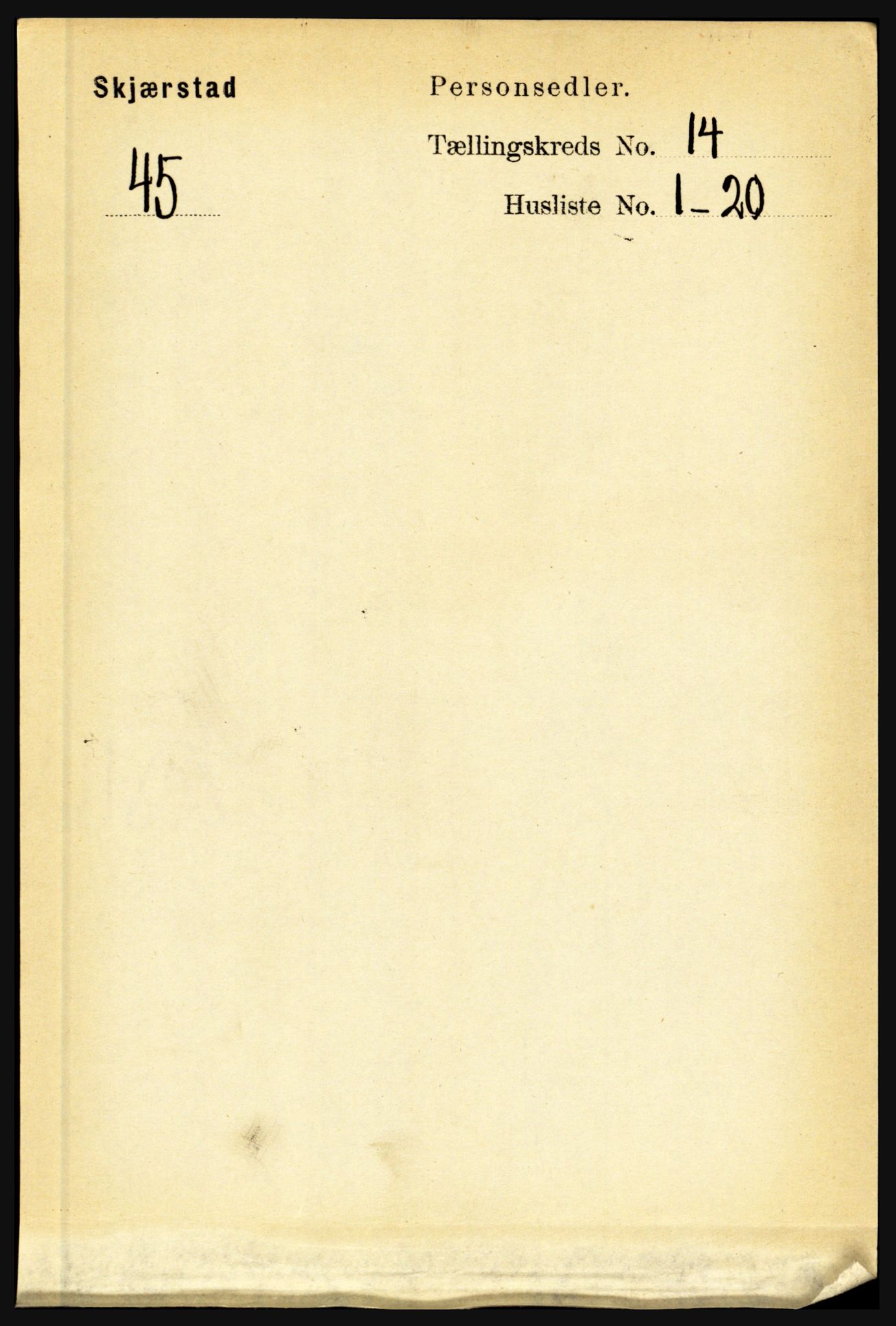 RA, 1891 census for 1842 Skjerstad, 1891, p. 5014