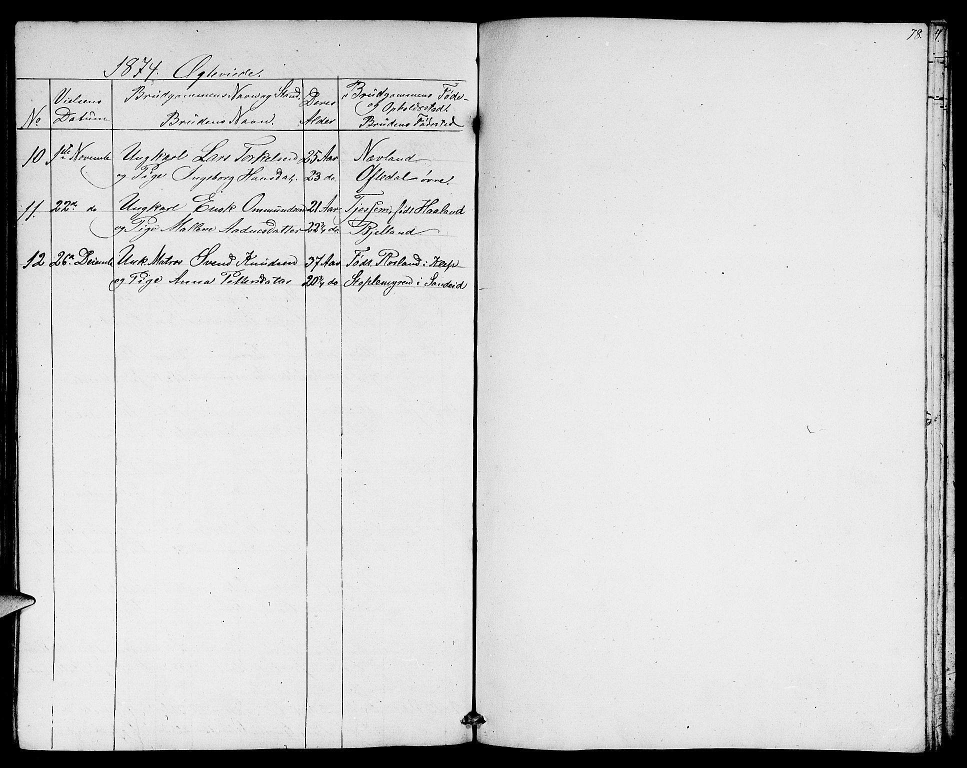 Lye sokneprestkontor, SAST/A-101794/001/30BB/L0003: Parish register (copy) no. B 3, 1852-1874, p. 78