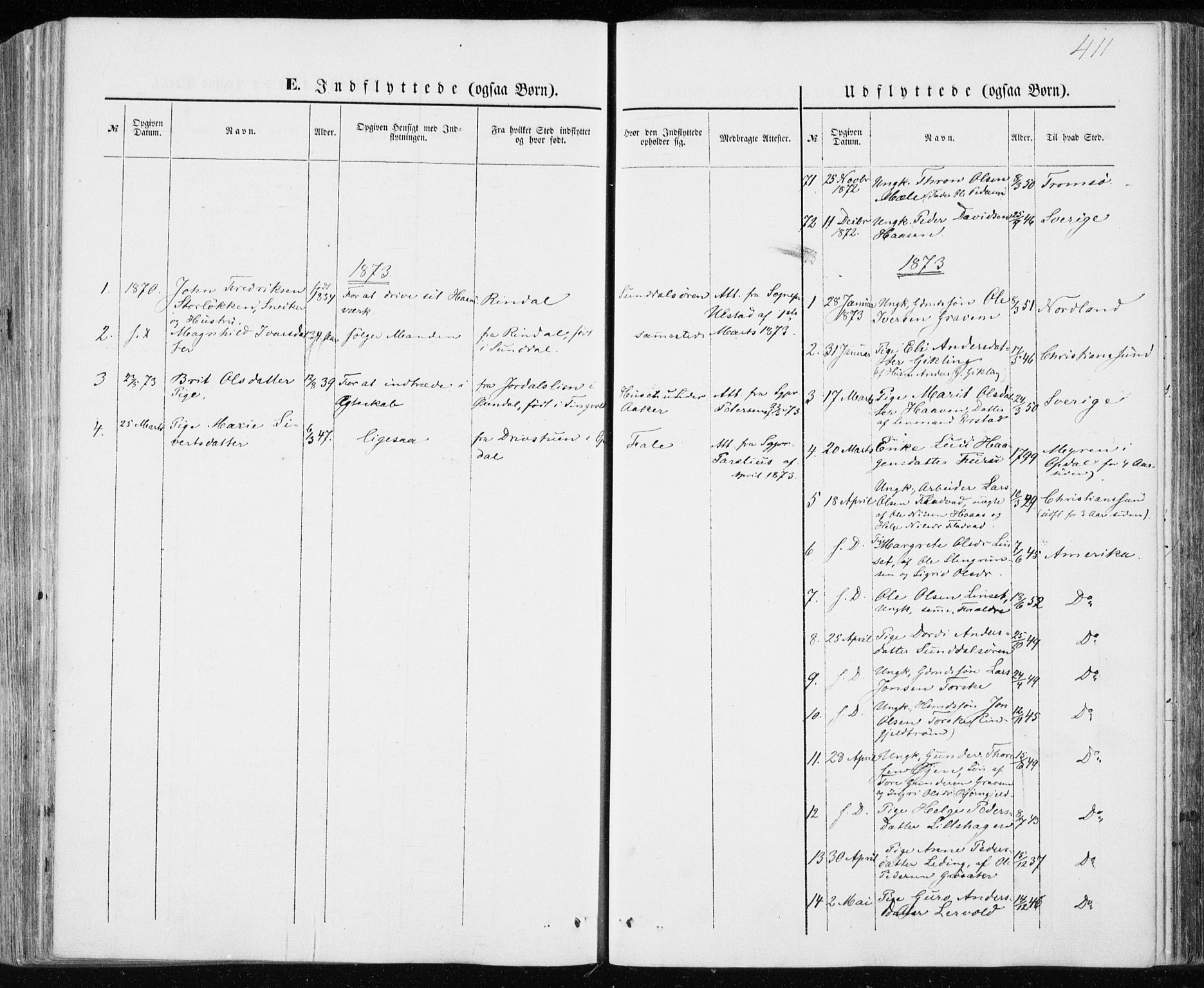 Ministerialprotokoller, klokkerbøker og fødselsregistre - Møre og Romsdal, AV/SAT-A-1454/590/L1013: Parish register (official) no. 590A05, 1847-1877, p. 411