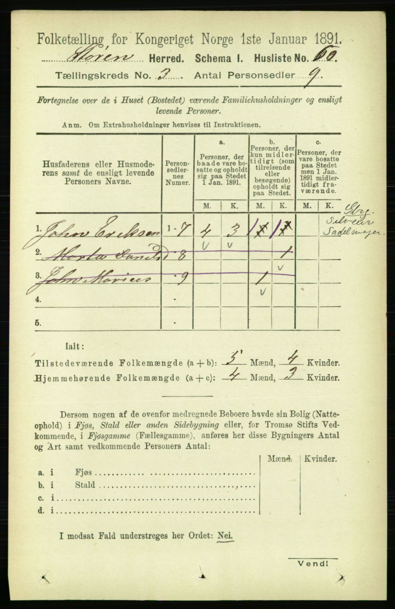 RA, 1891 census for 1648 Støren, 1891, p. 783