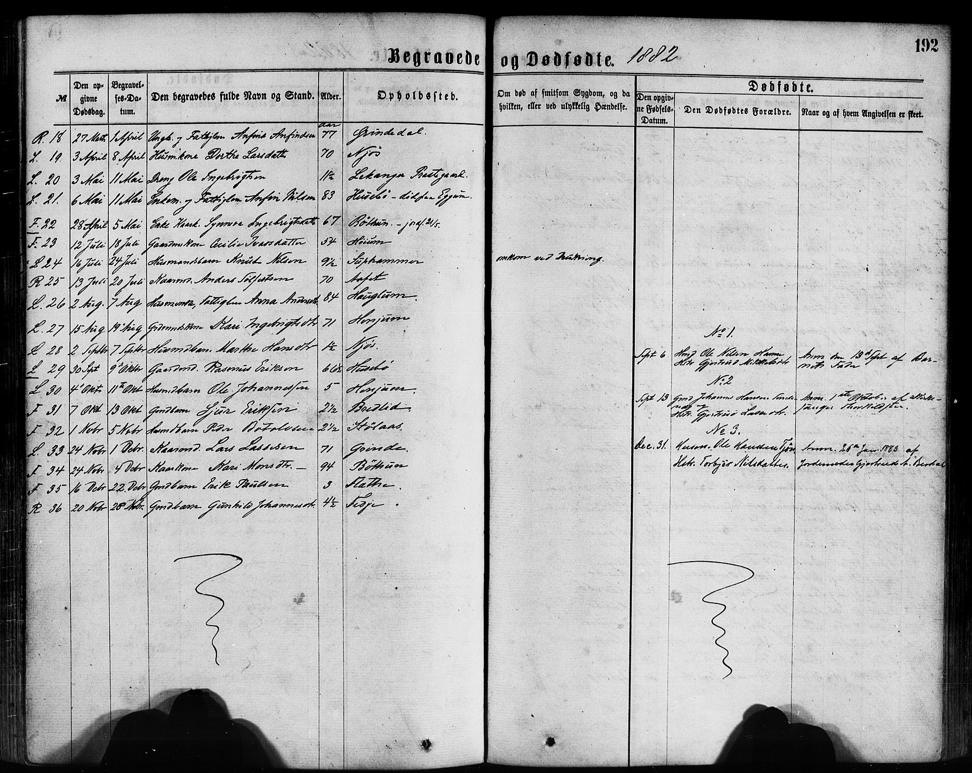 Leikanger sokneprestembete, SAB/A-81001: Parish register (official) no. A 9, 1869-1888, p. 192